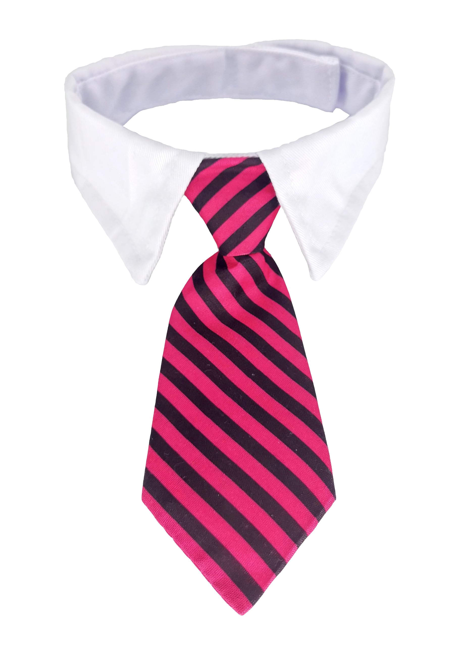 VEDEM Adjustable Dog Necktie with Tuxedo Collar - Striped Pet Costume for Small Medium Large Dogs (Large, Red Black) | Perfect for Weddings, Parties & Formal Pet Events