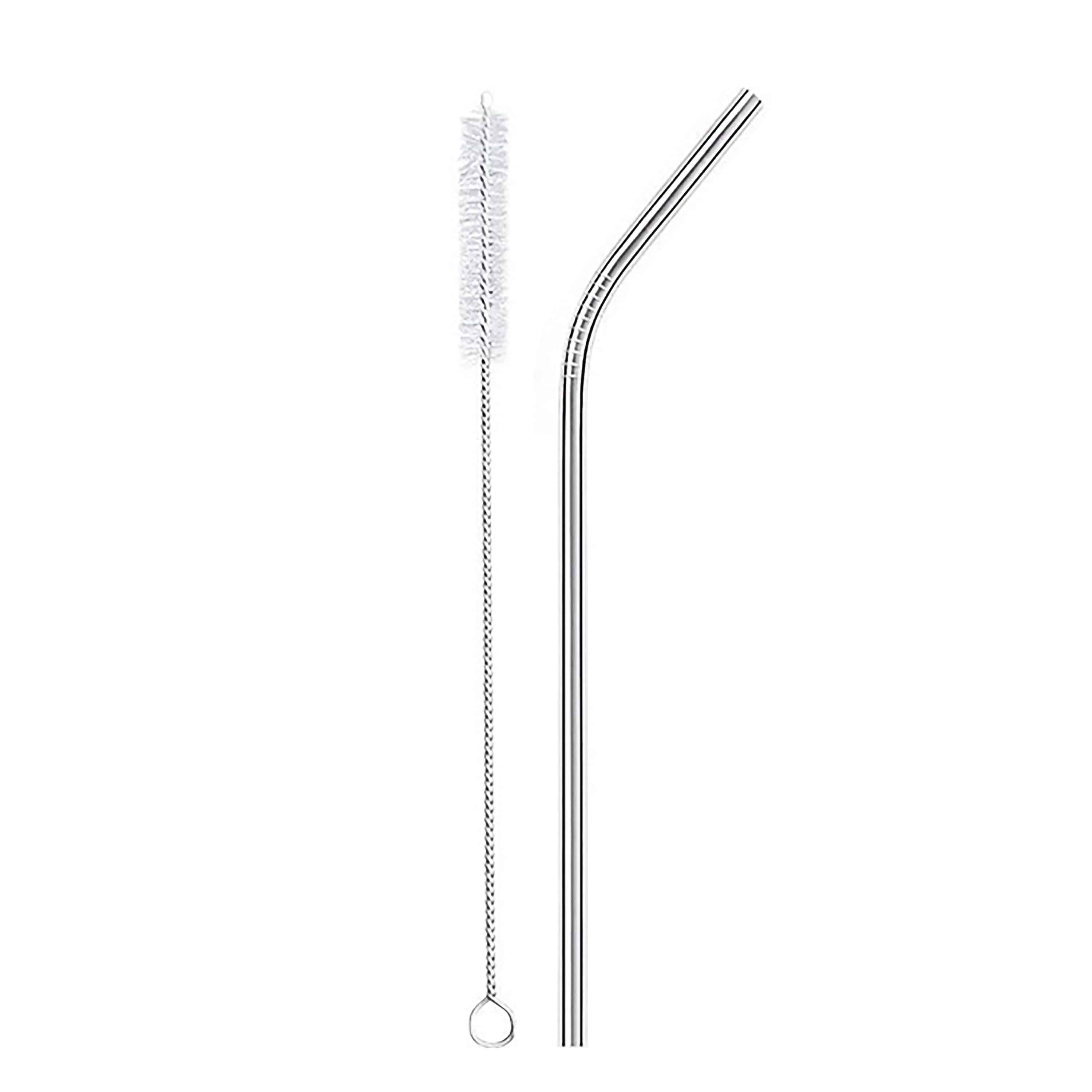 Eco-Friendly Stainless Steel Straw Set with Vegan Brush - Reusable Metal Drinking Straws for Smoothies, Cocktails, and Iced Coffee - Perfect for Home, Office, and Travel Use