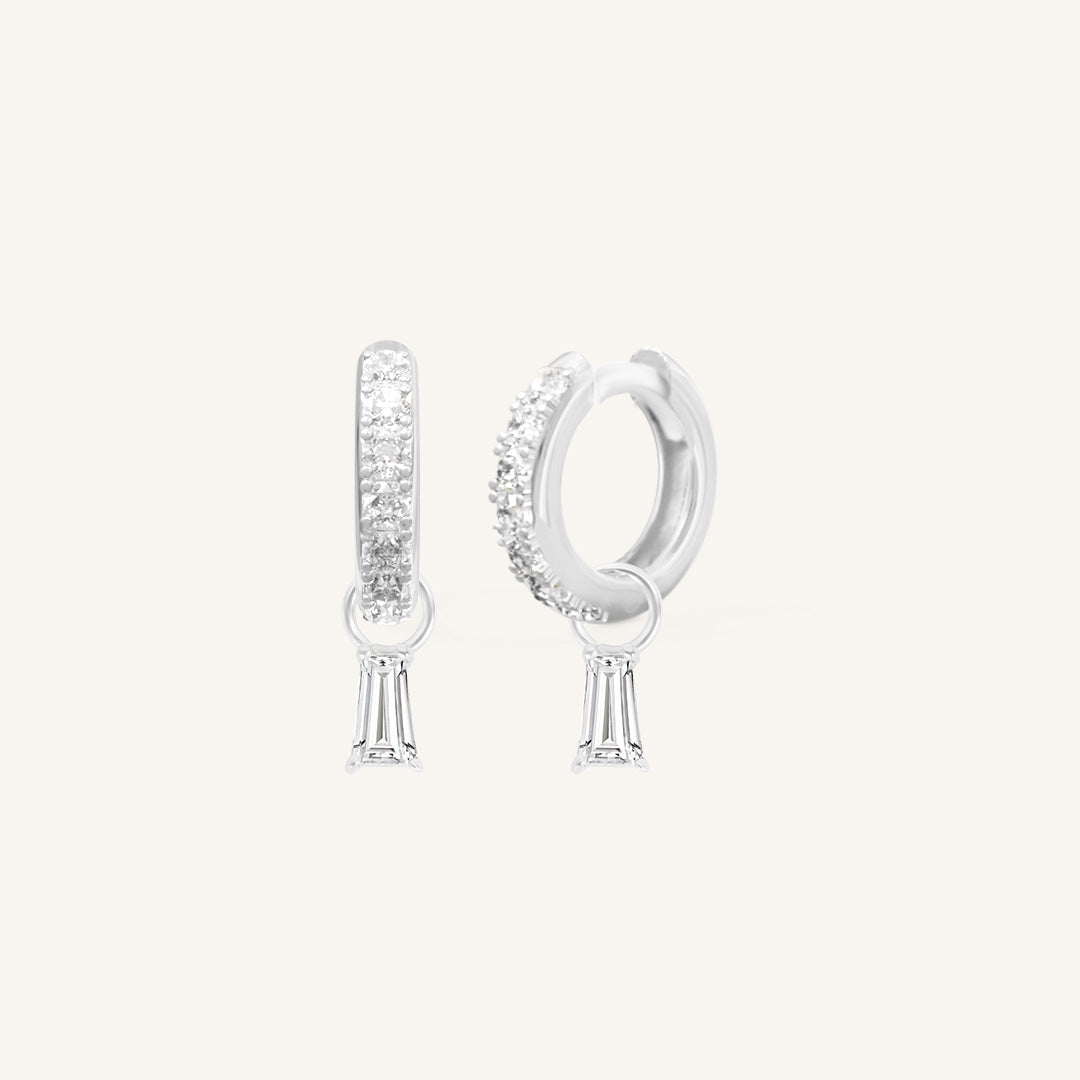 Flourish Crystal Charm Hoop Earrings for Women - Elegant Dangle Earrings for Party, Wedding & Everyday Wear | Hypoallergenic & Lightweight