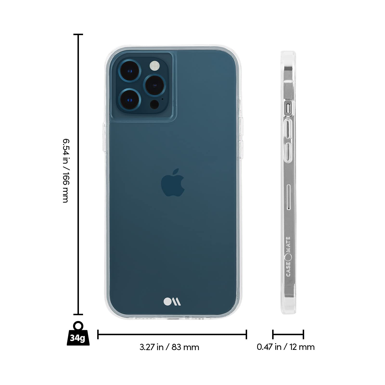 Case-Mate Tough Clear iPhone 12 Pro Max (5G) Case - 6.7 Inch Shockproof Phone Cover with 10ft Drop Protection - Perfect for Outdoor Activities, Work & Travel