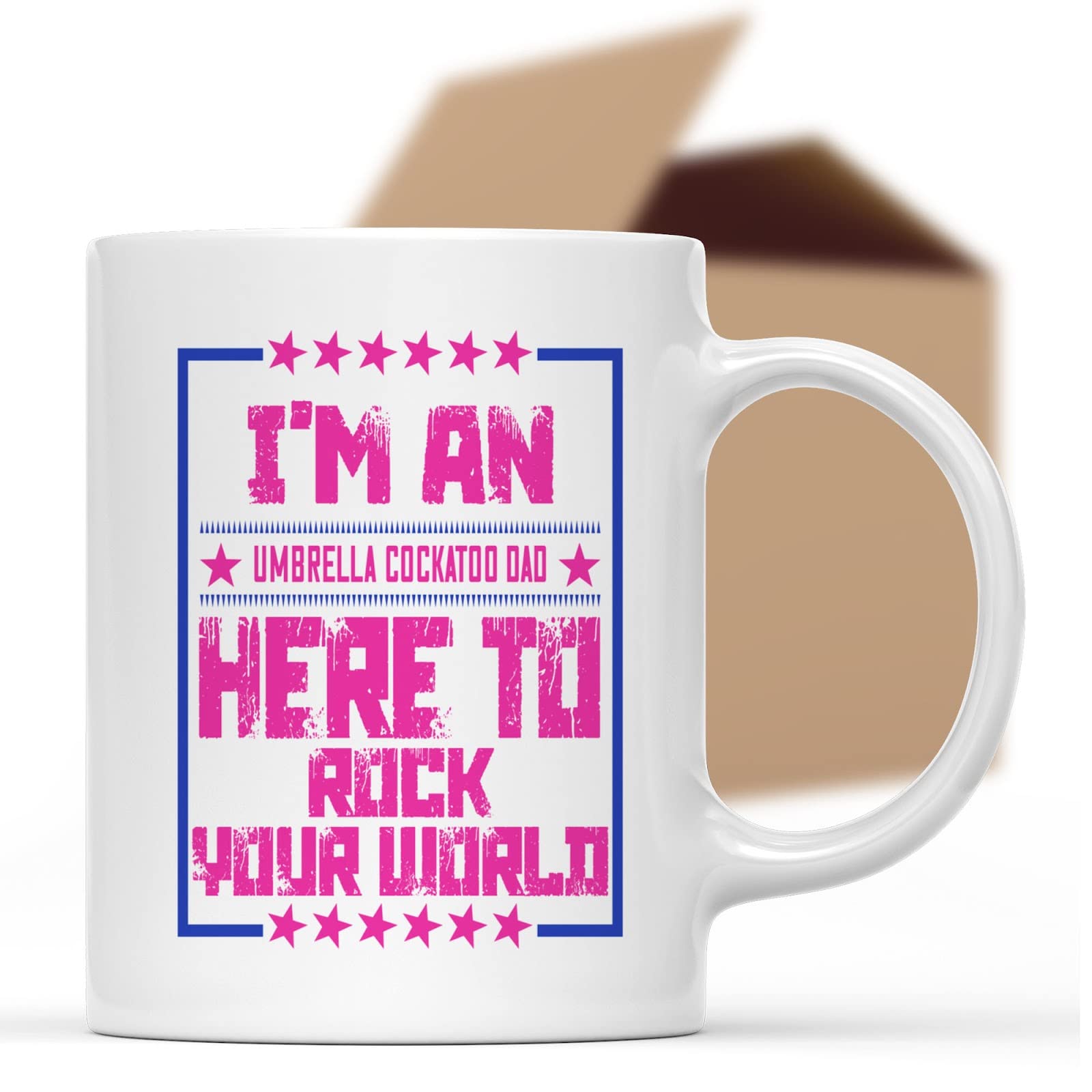 Funny Umbrella Cockatoo Dad Coffee Mug - Perfect Gift for Bird Lovers & Parrot Owners - Great for Coffee, Tea or Office Use