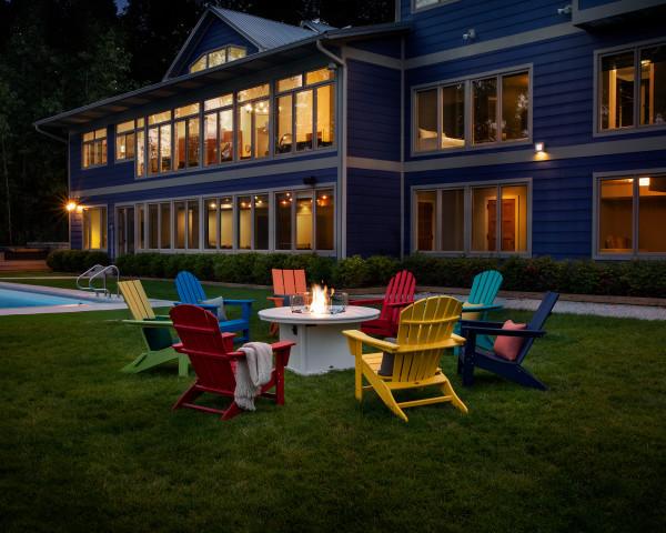 Polywood Classic Folding Adirondack Chair - Durable Outdoor Furniture for Patio, Poolside & Garden Relaxation - Weather-Resistant Recycled Plastic Material