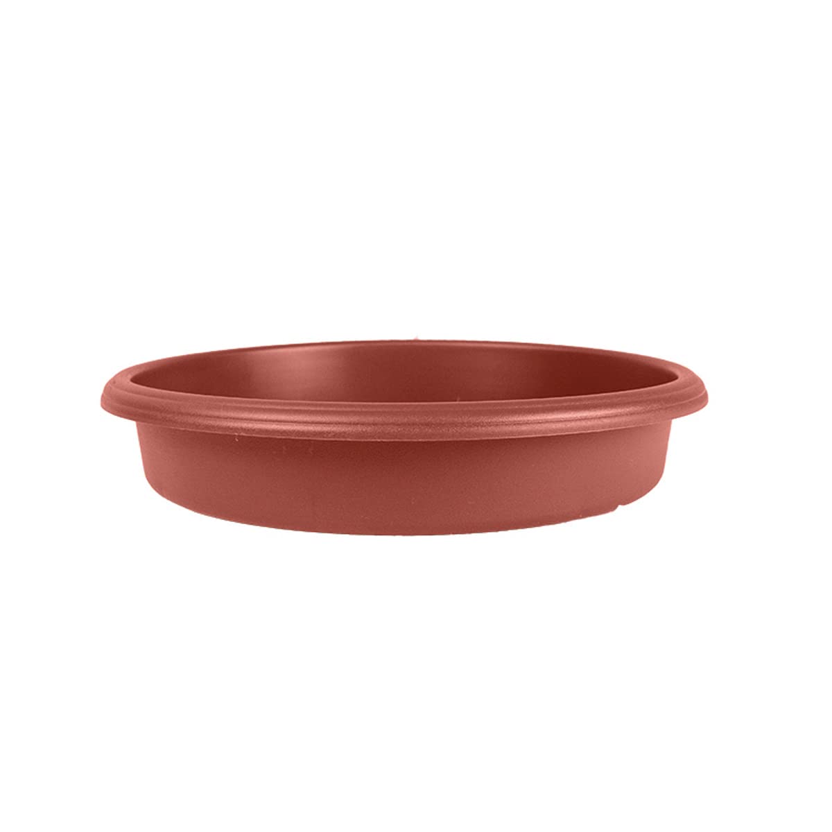The HC Companies 7 Inch Round Panterra Plant Saucer - Clay Colored Plastic Plant Tray for Indoor & Outdoor Pots (7.56