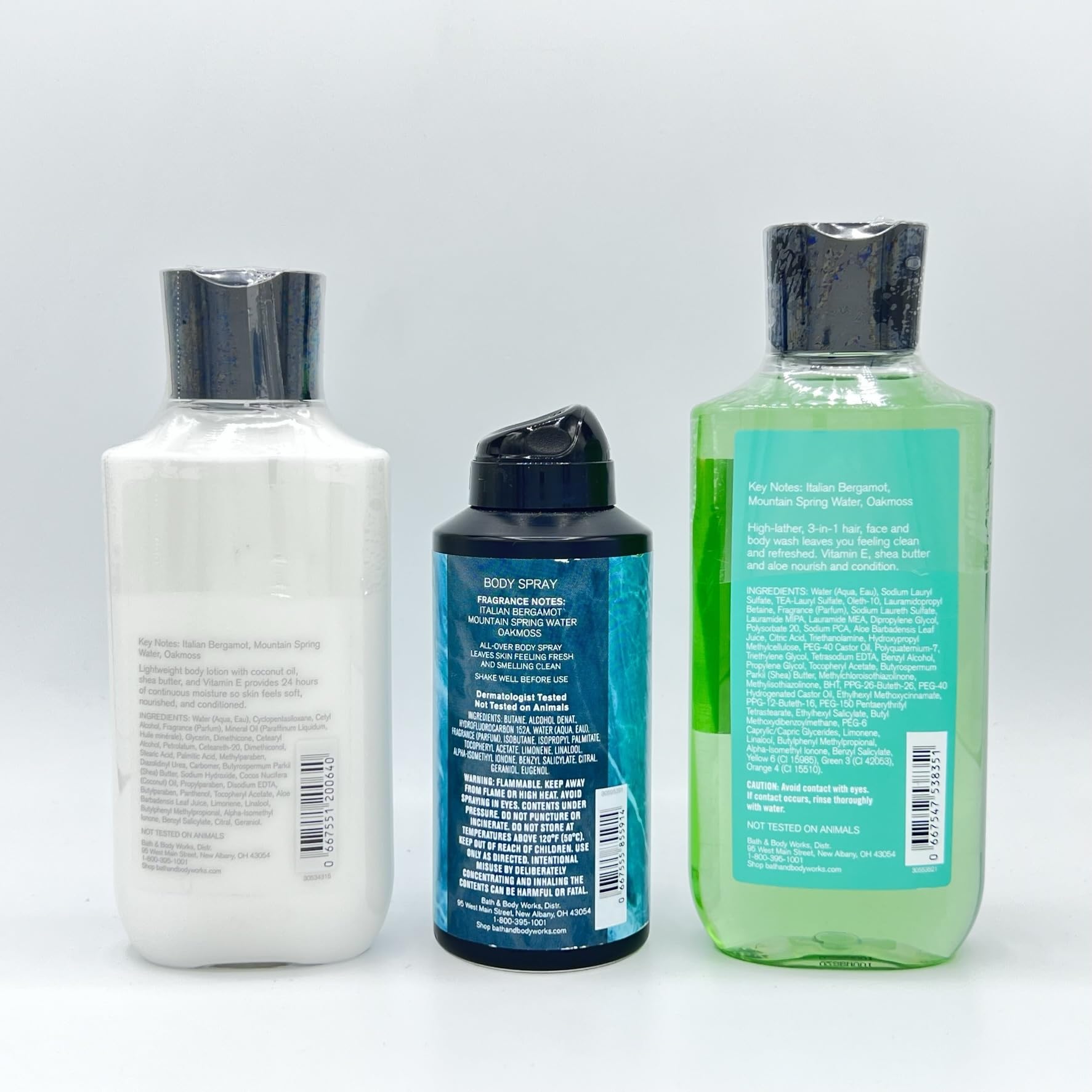 Freshwater Men's Bath & Body 3-Piece Gift Set - Hydrating Hair & Body Wash, Moisturizing Body Cream & Refreshing Body Spray - Perfect for Shower, Gym & Travel Essentials