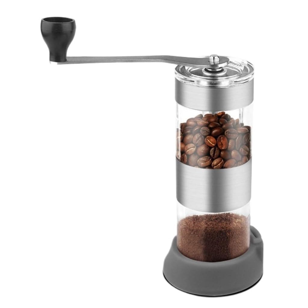 Premium Hand Coffee Grinder - Portable Manual Bean Grinder with Adjustable Coarseness for Espresso, French Press & Pour Over | Compact Household & Travel Coffee Machine for Fresh Ground Beans at Home, Office or Camping