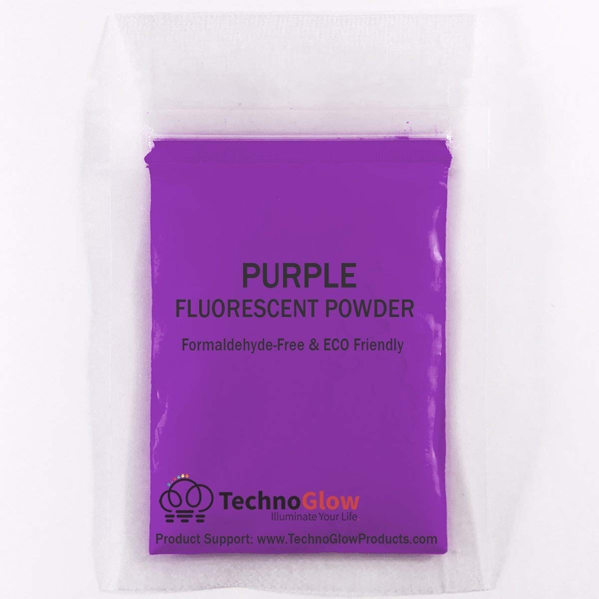 UV Reactive Fluorescent Powder Pigment - Black Light Glow, Formaldehyde-Free & Eco-Friendly - Multi-Purpose Tint Dye for Crafts, Body Paint & Security (2oz, Purple) | Perfect for Night Parties, Art Projects & DIY Invisible Marking