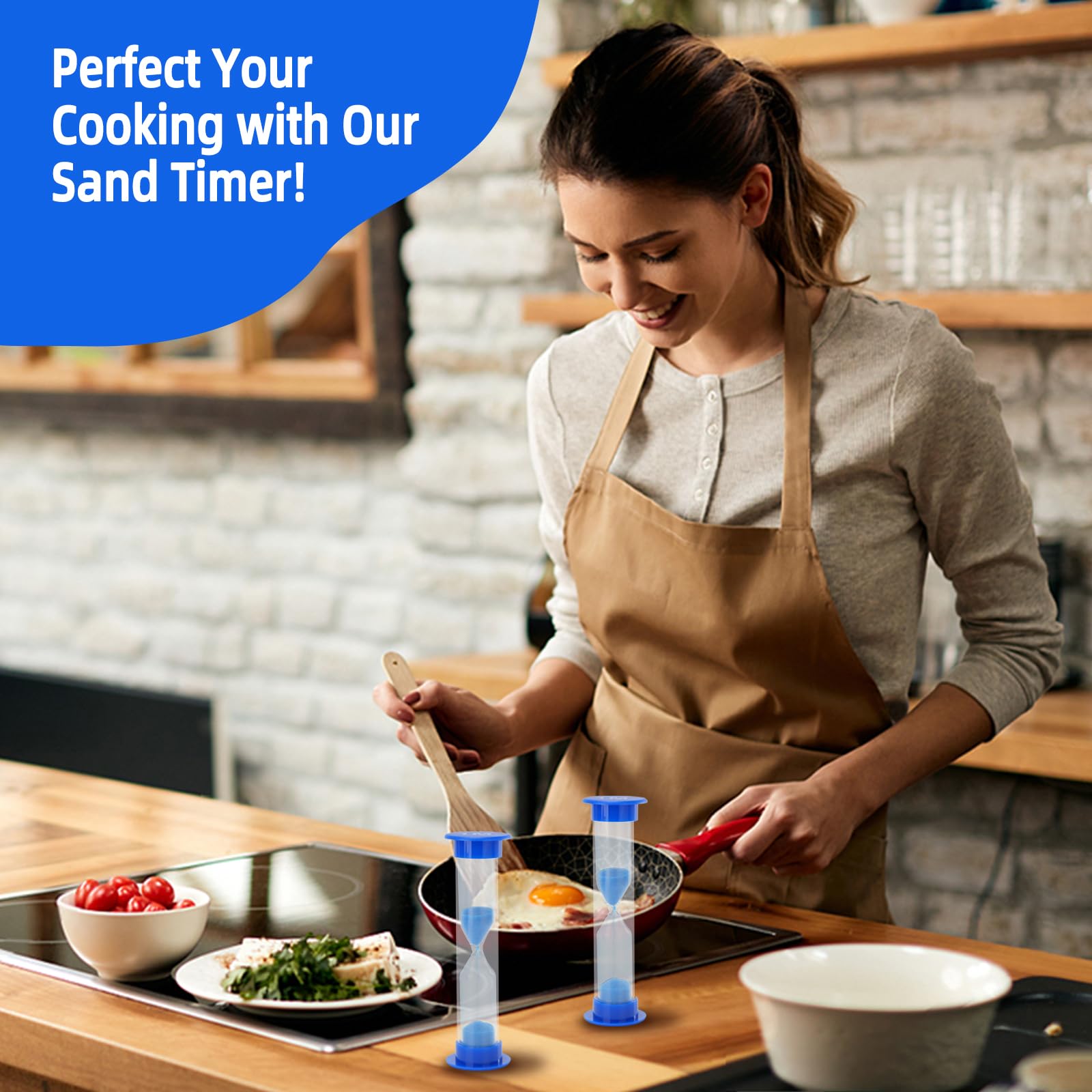 I-MART 6-Pack Plastic Sand Timer Set - 30 Sec, 1 Min, 2 Min, 3 Min, 5 Min, 10 Min Hourglass for Classroom, Games, Cooking & Productivity Time Management