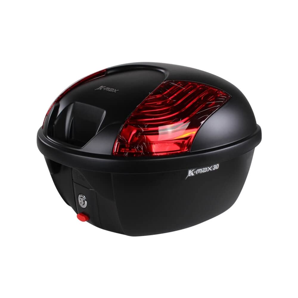 K-Max 30L Quick Release Motorcycle Top Case - Genuine Color Matched Tangerine Orange for Harley, Honda, Yamaha | Perfect for Commuting, Touring & Daily Storage
