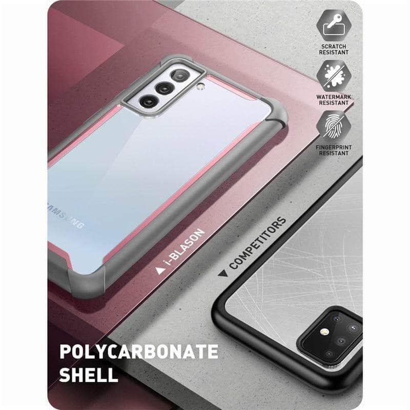 iBlason Galaxy S21 Ares Rugged Case - Full Body Protective Cover with Shockproof Bumper for Samsung Galaxy S21 - Perfect for Outdoor Activities, Work & Travel