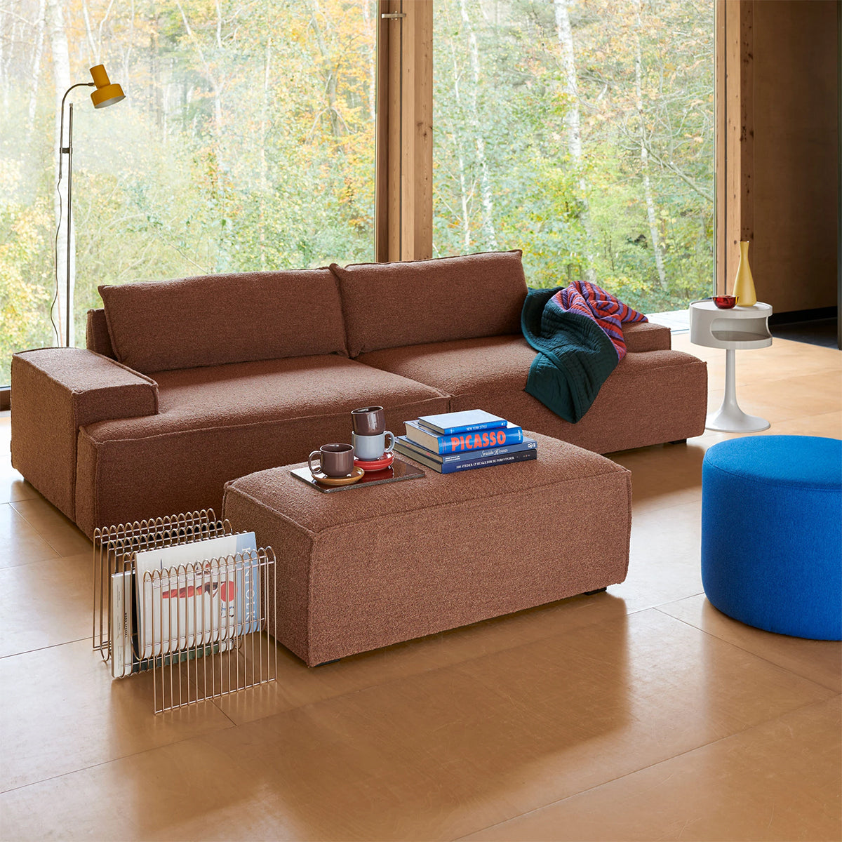 Stylish Daphne Boucle 1-Seater Right Arm Modular Sofa - Modern Living Room Furniture for Small Spaces & Apartments | Perfect for Cozy Reading Nooks & Studio Decor