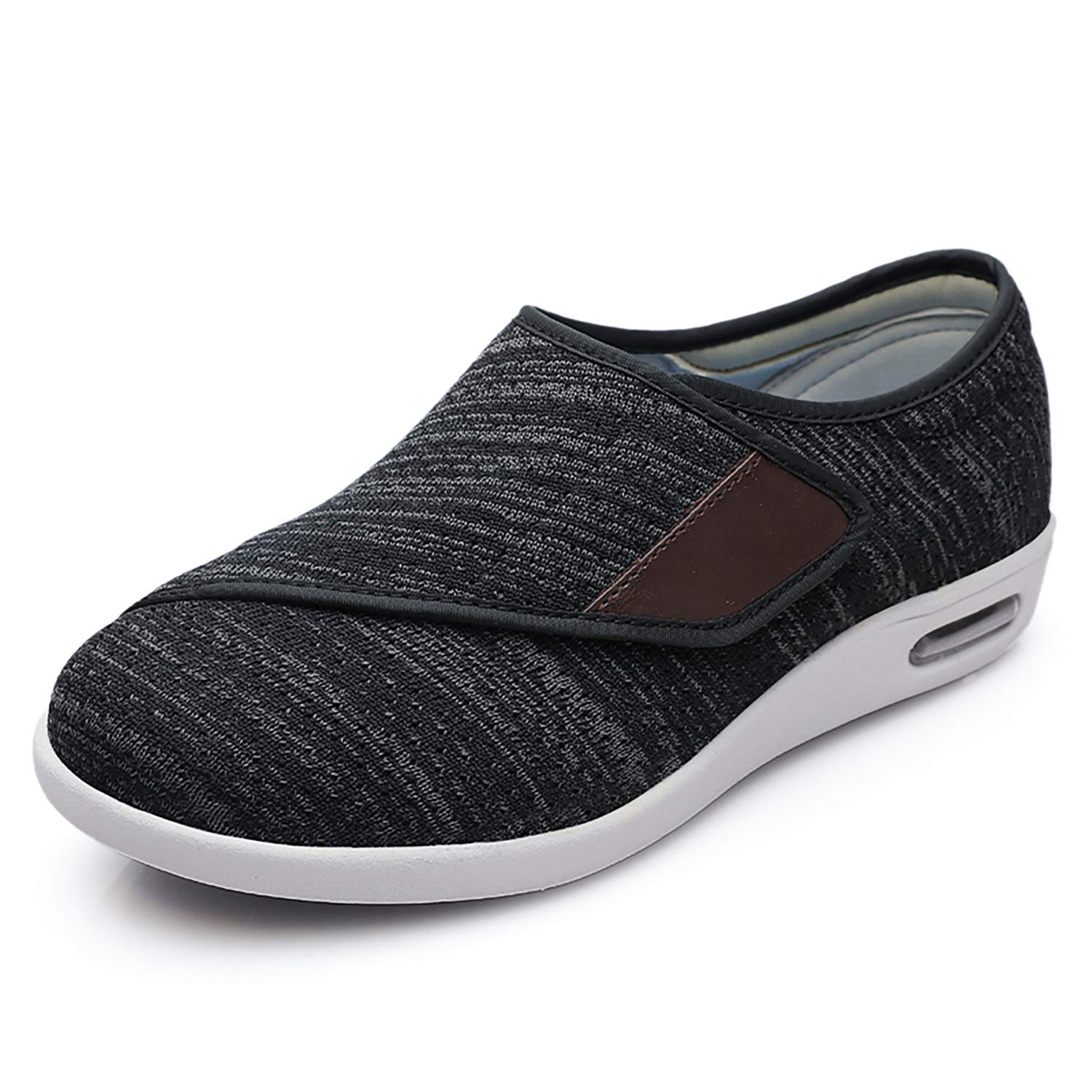 Goodant Men's Diabetic Shoes - Adjustable Air Cushion Wide Width Slippers for Swollen Feet & Edema Relief - Breathable Mesh Walking Shoes for Comfort & Support - Ideal for Diabetic Foot Care, Elderly & Daily Use