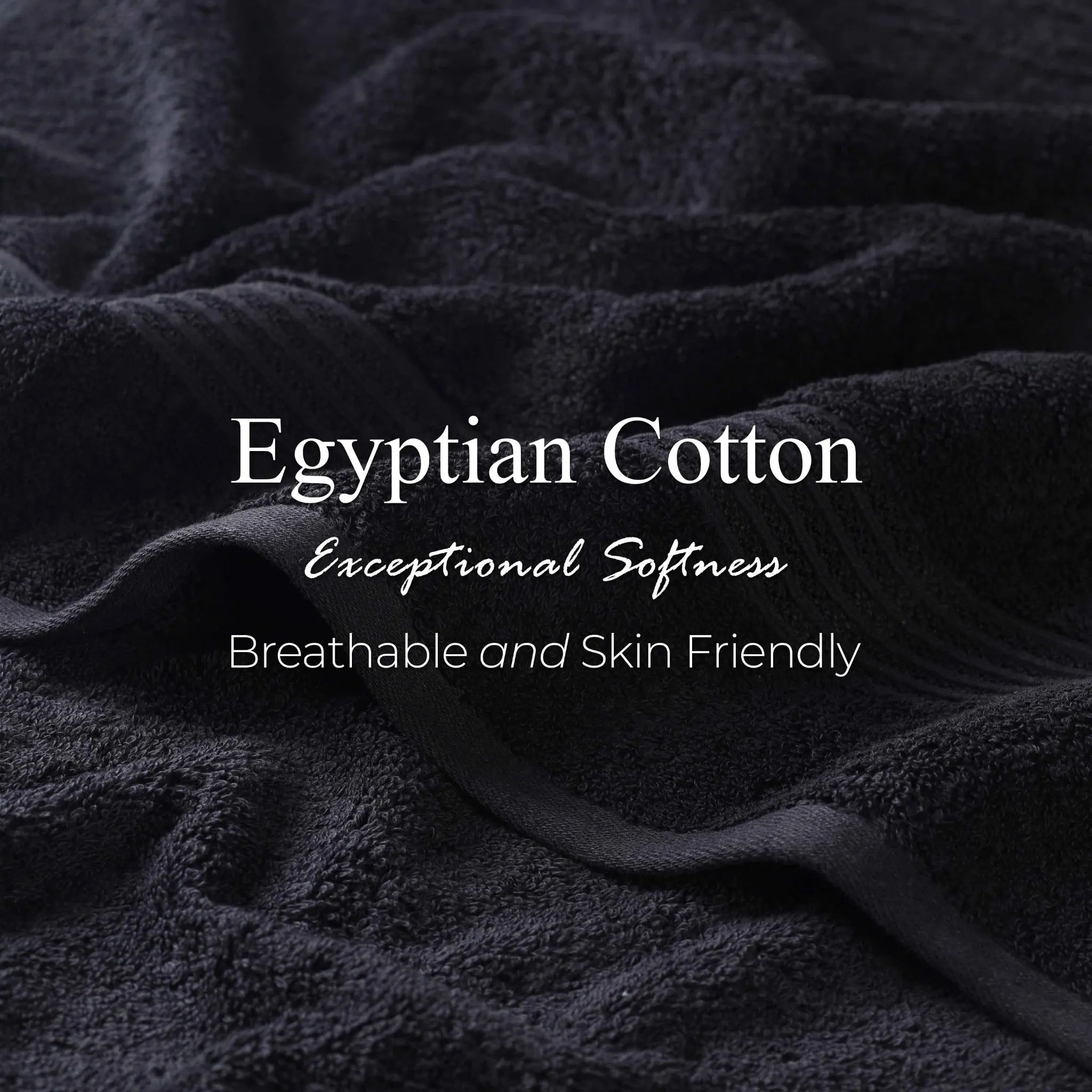 Premium 100% Egyptian Cotton Plush Hand Towels - Ultra Soft & Absorbent Bath Towel Set of 8 for Bathroom, Kitchen & Spa Luxury (24x16 Inches)