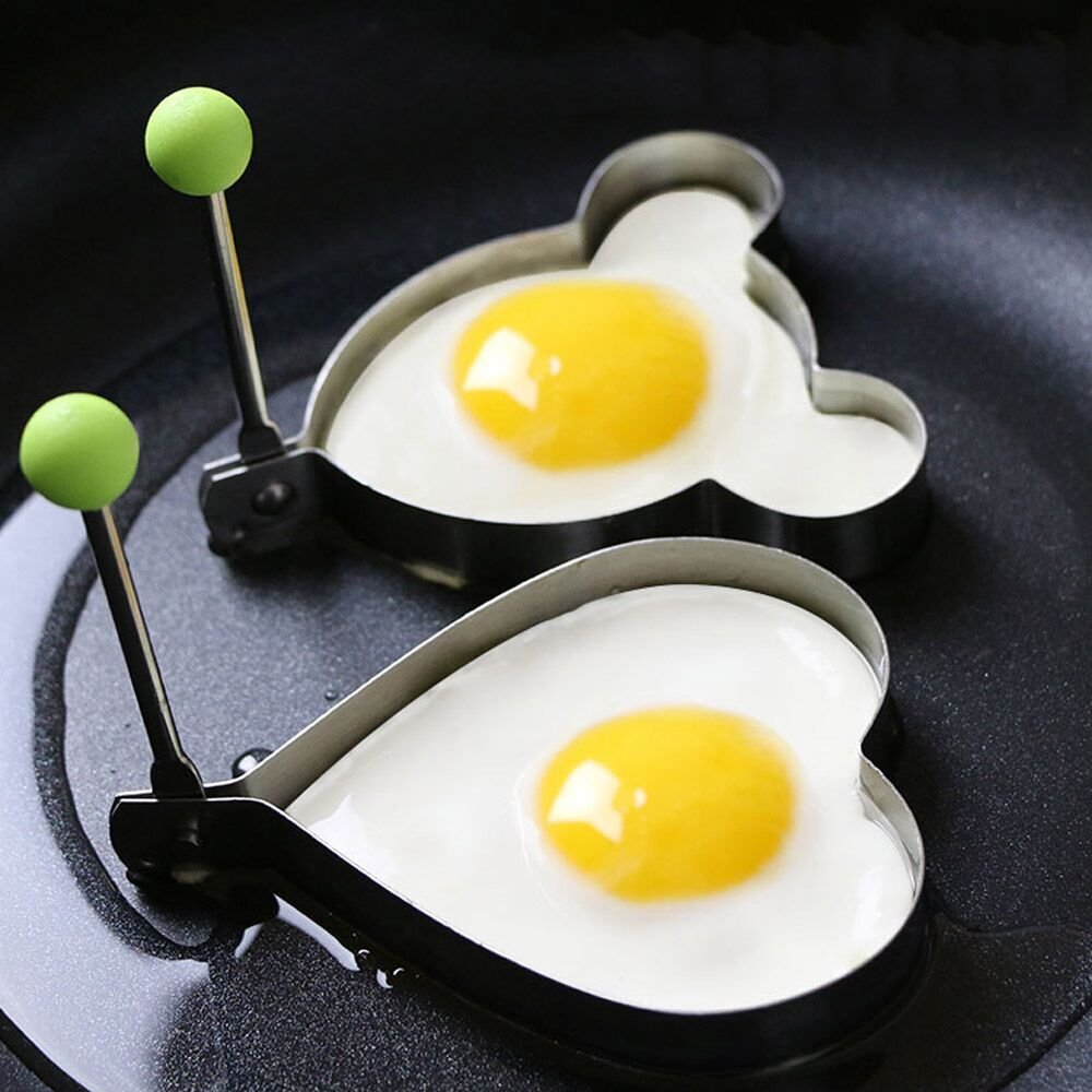 6-Piece Egg Molds Set with Handle - Egg Shaper, Pancake Ring Maker for Breakfast, Kids Lunch & Party Food Decorations | Perfect for Bento Boxes, DIY Cooking & Creative Meal Prep
