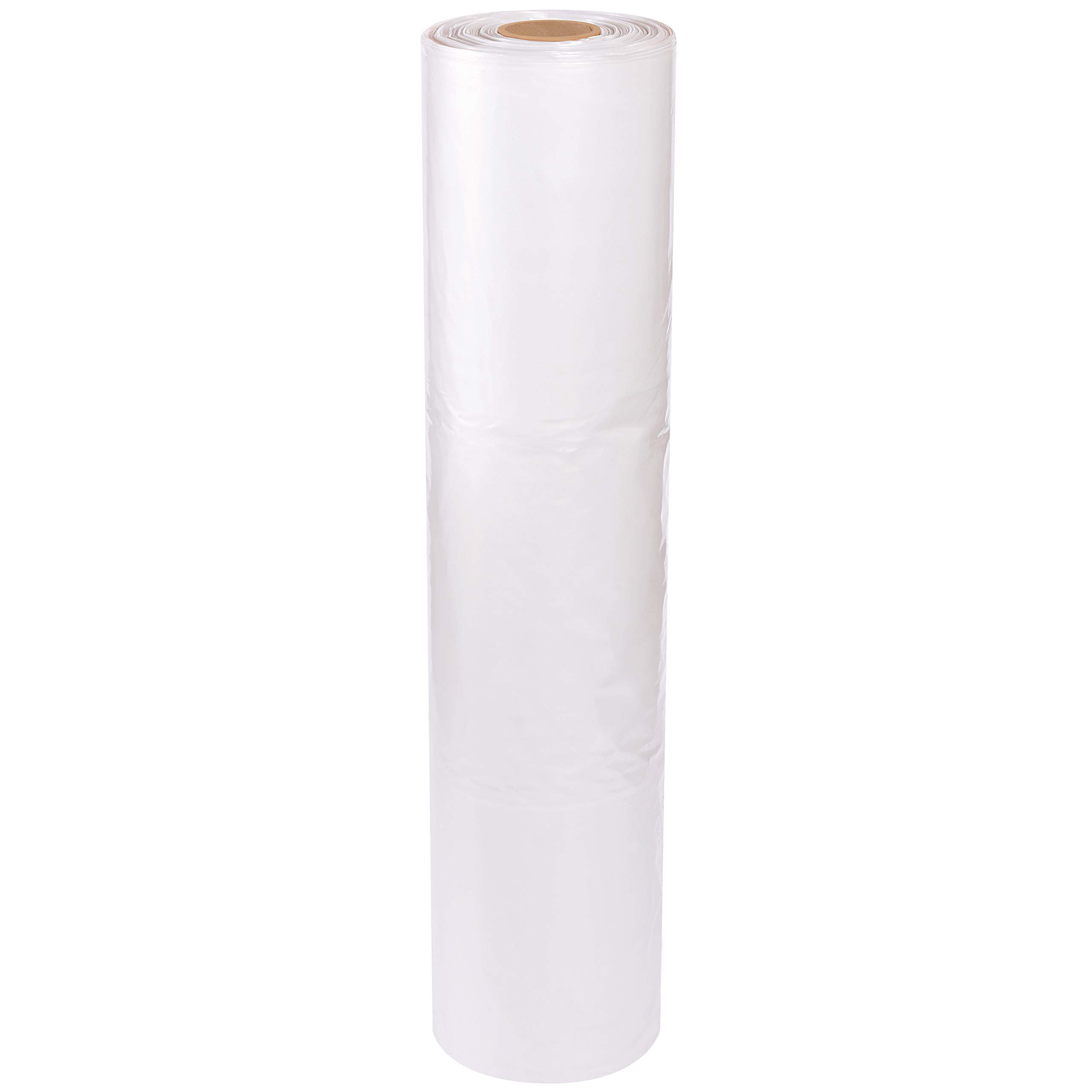 Aviditi 48x42x48 Inch Clear Pallet Covers - 2 Mil Thick Perforated Bin Liners Roll (75 Count) for Shipping & Storage Protection | Ideal for Warehousing, Logistics & Industrial Equipment Safety