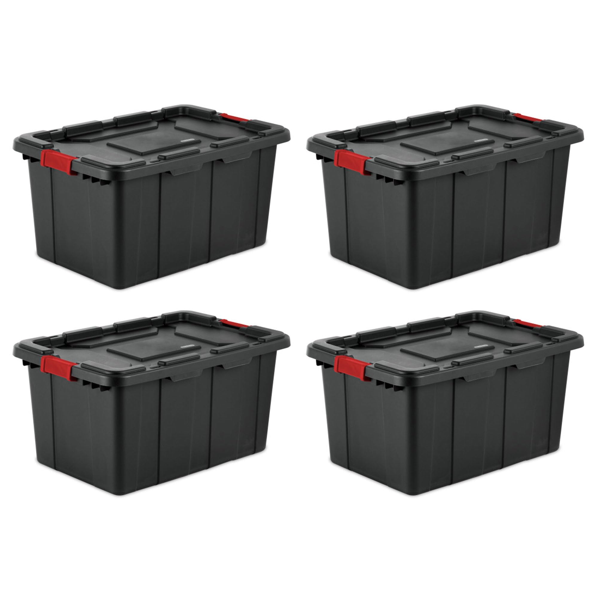 Sterilite 12-Pack 27 Gallon Clear Storage Bins with Lids for Home & Office Organization