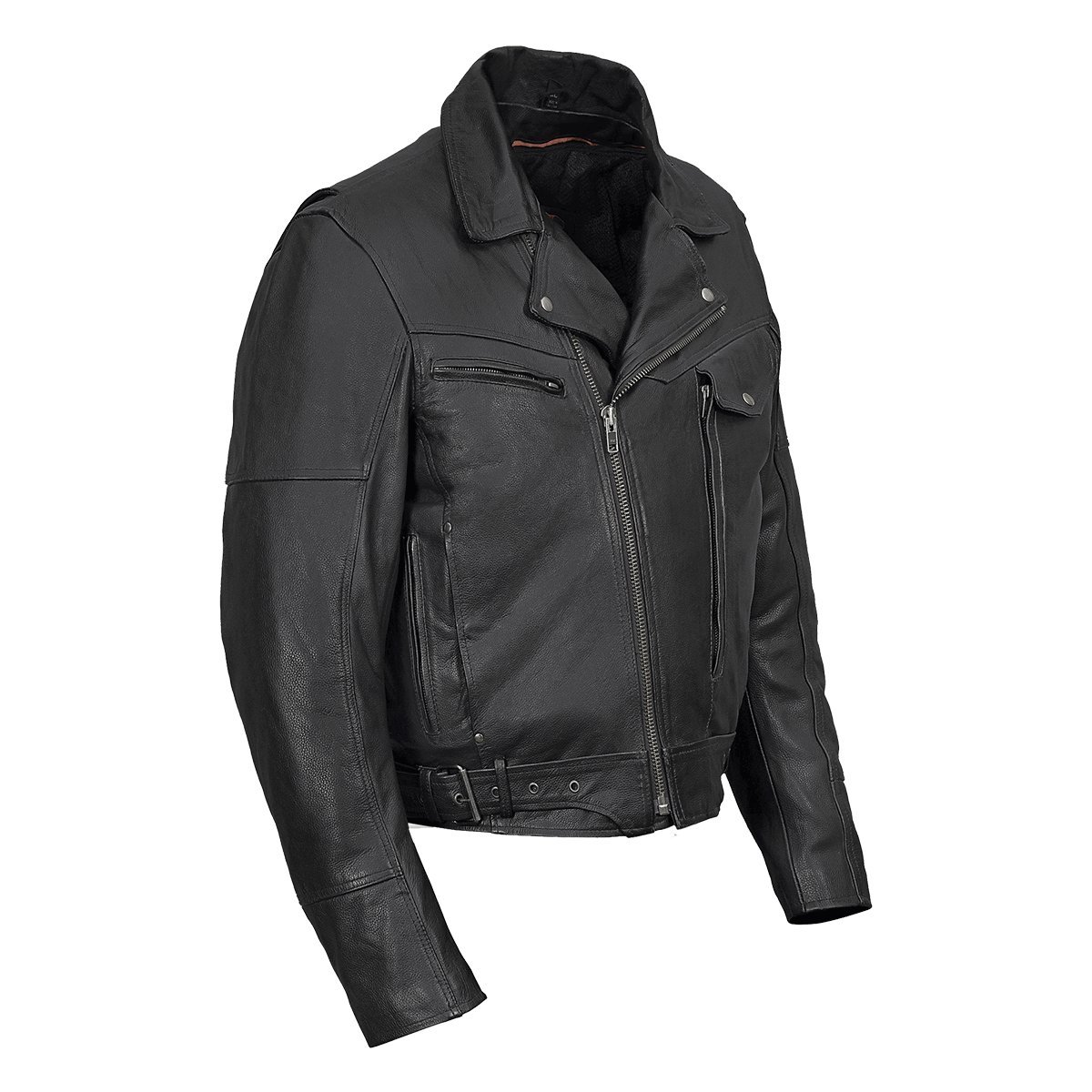 Premium Vance Leather Men's Pistol Pete Jacket - Genuine Leather Motorcycle Jacket with Padded Back for Riding & Outdoor Adventure - Perfect for Bikers, Motorcyclists & Casual Wear