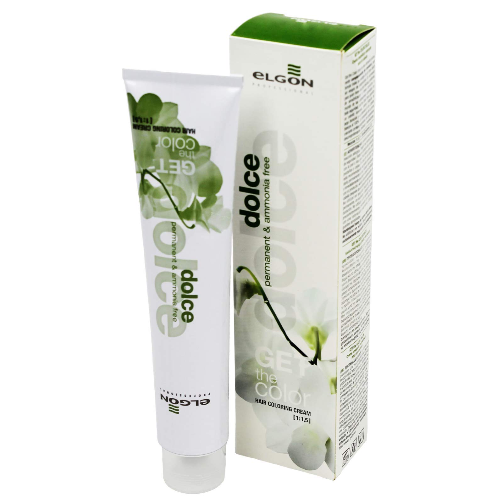 Elgon Dolce Permanent & Ammonia Free Hair Coloring Cream 5.6 Mahogany Light Brown - Vegan Hair Dye for Natural-Looking Highlights - Perfect for Home Use & Salon Quality Results