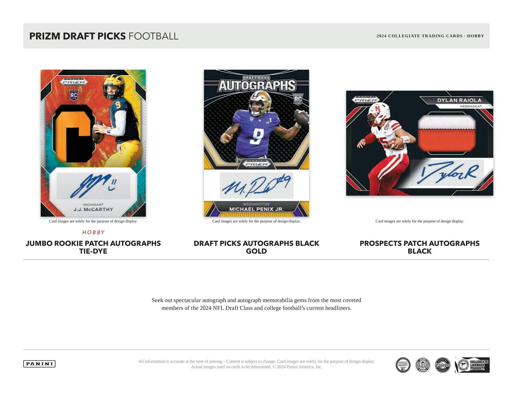 2024 Panini Prizm Draft Picks Football Hobby Box - Collectible Trading Cards for NFL Fans & Sports Memorabilia Collectors - Perfect for Gifts, Investments, and Fantasy Football Enthusiasts