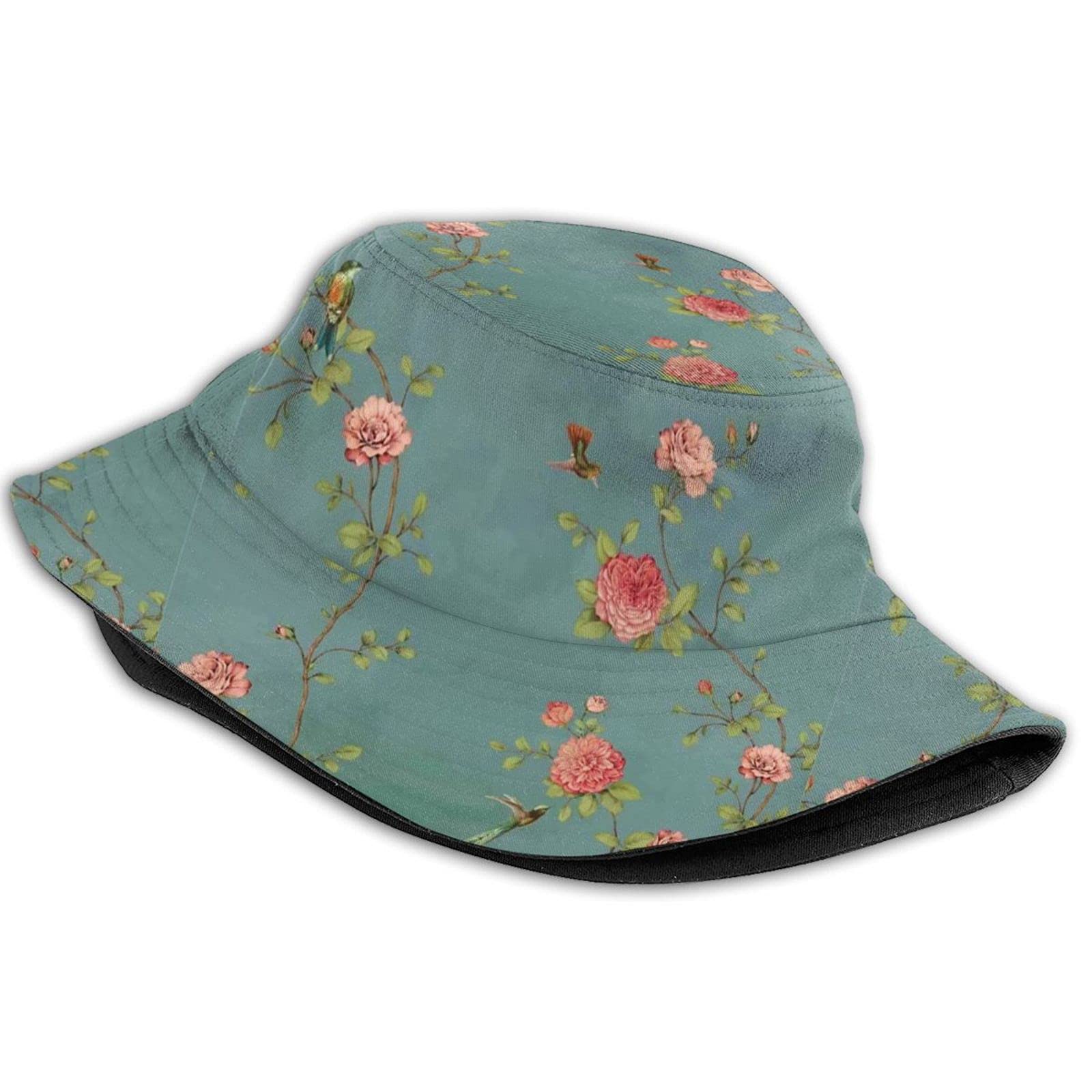 Floral Bucket Hat for Women & Men - UV Protection Summer Beach Hat, Wide Brim Fisherman Hat for Outdoor Activities, Gardening, Travel, and Sun Safety