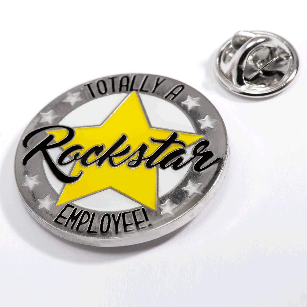 TCDesigner Rockstar Employee Award Pins - 12 Pack for Recognition