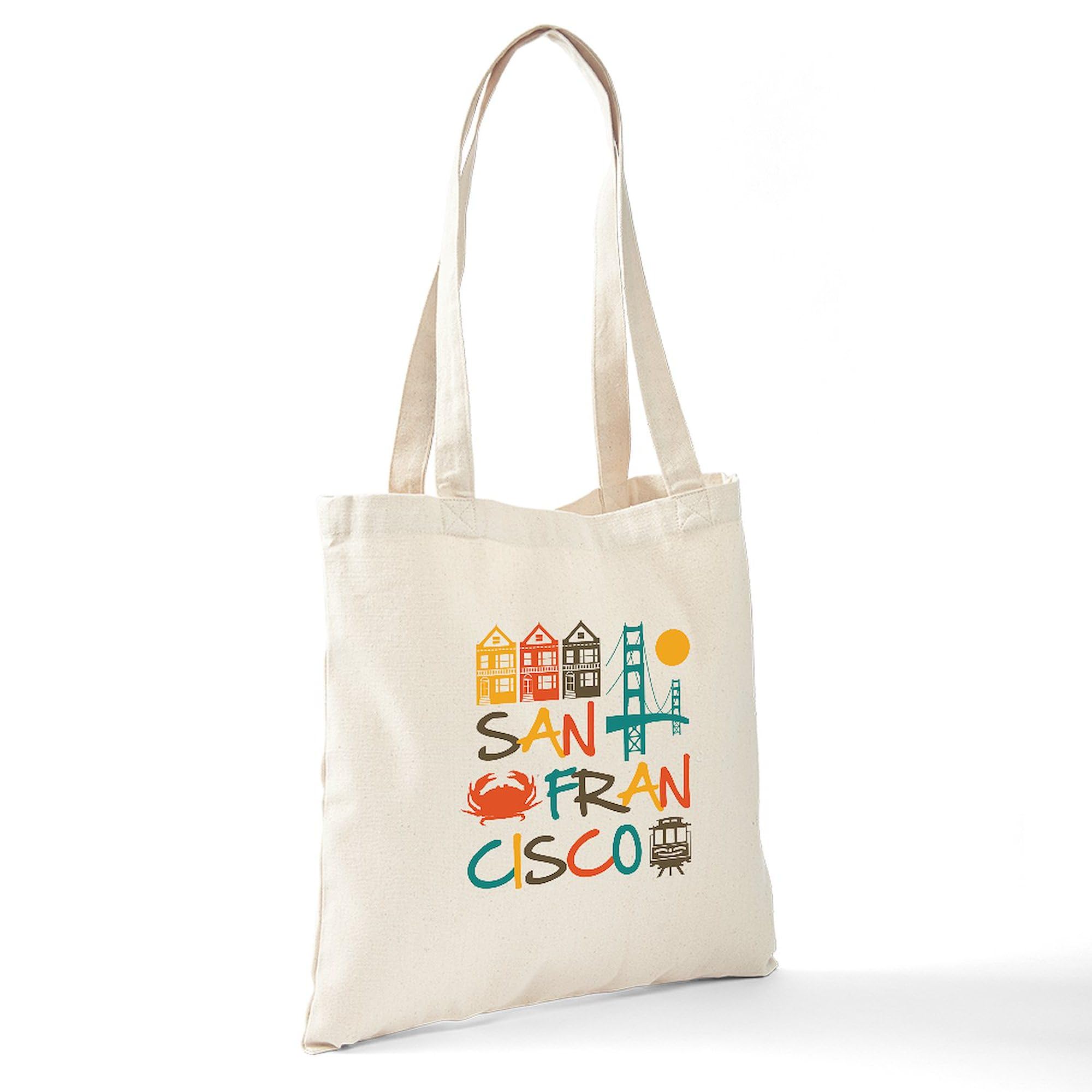 San Francisco Canvas Tote Bag - Eco-Friendly Reusable Shopping Bag with Stylish Design for Groceries, Beach Trips & Daily Use