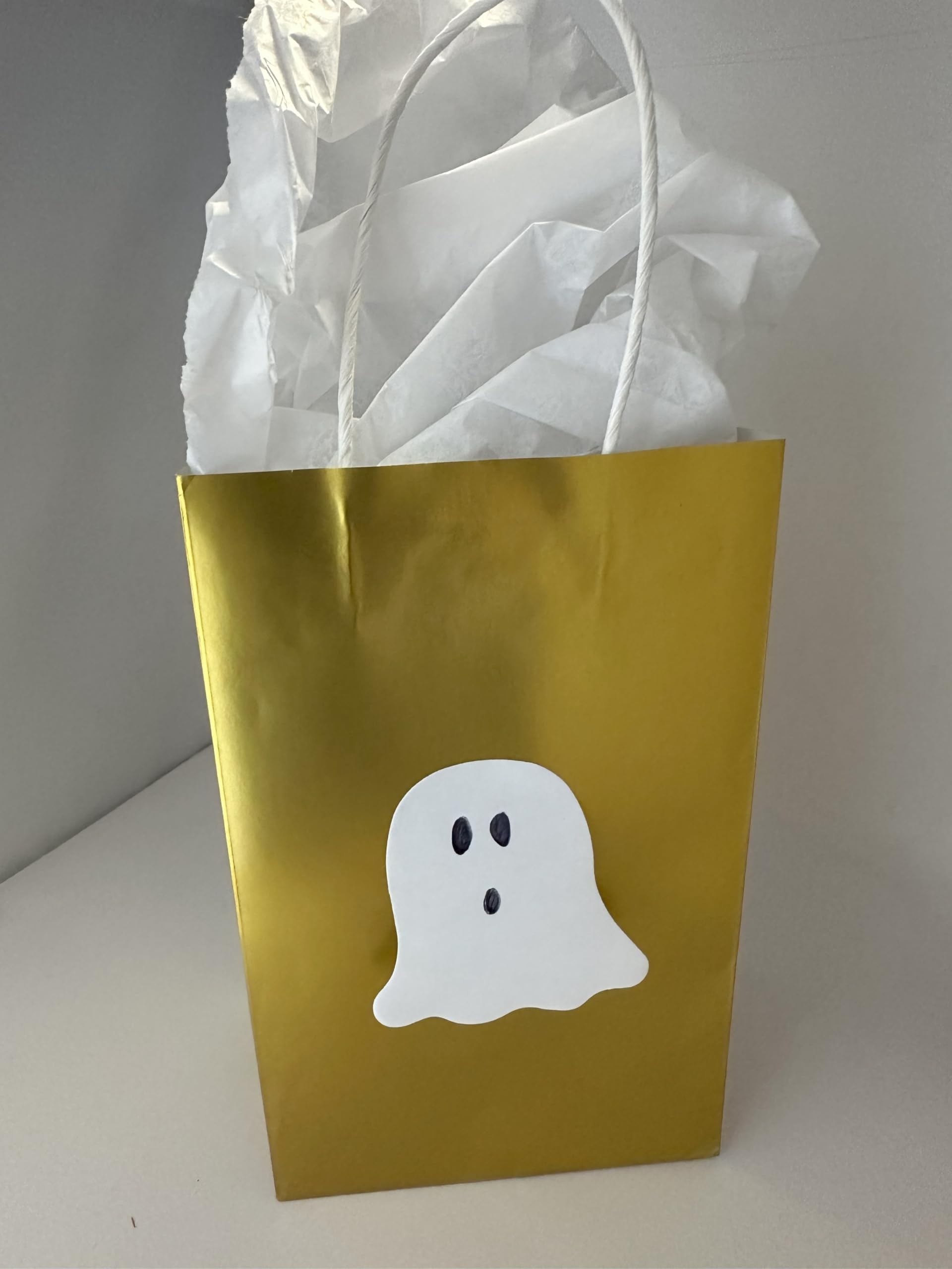 50 Sheets Ghost Sticky Notepad - 3 Inch White Self Stick Notes for Halloween Boo Baskets, Classroom, Bulletin Board & Lunch Box Decor - Cute Memo Pads for Kids, Back to School Supplies & Office Reminders (USA Made) - Perfect for Spooky Party Favors, Teacher Gifts & Home Organization