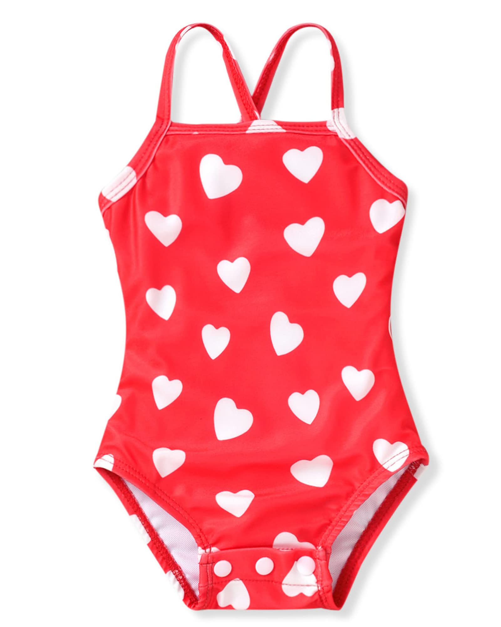 Aalizzwell Adjustable Baby Girls One Piece Swimsuit - UV Protection Swimwear for Toddler Beach & Pool Play