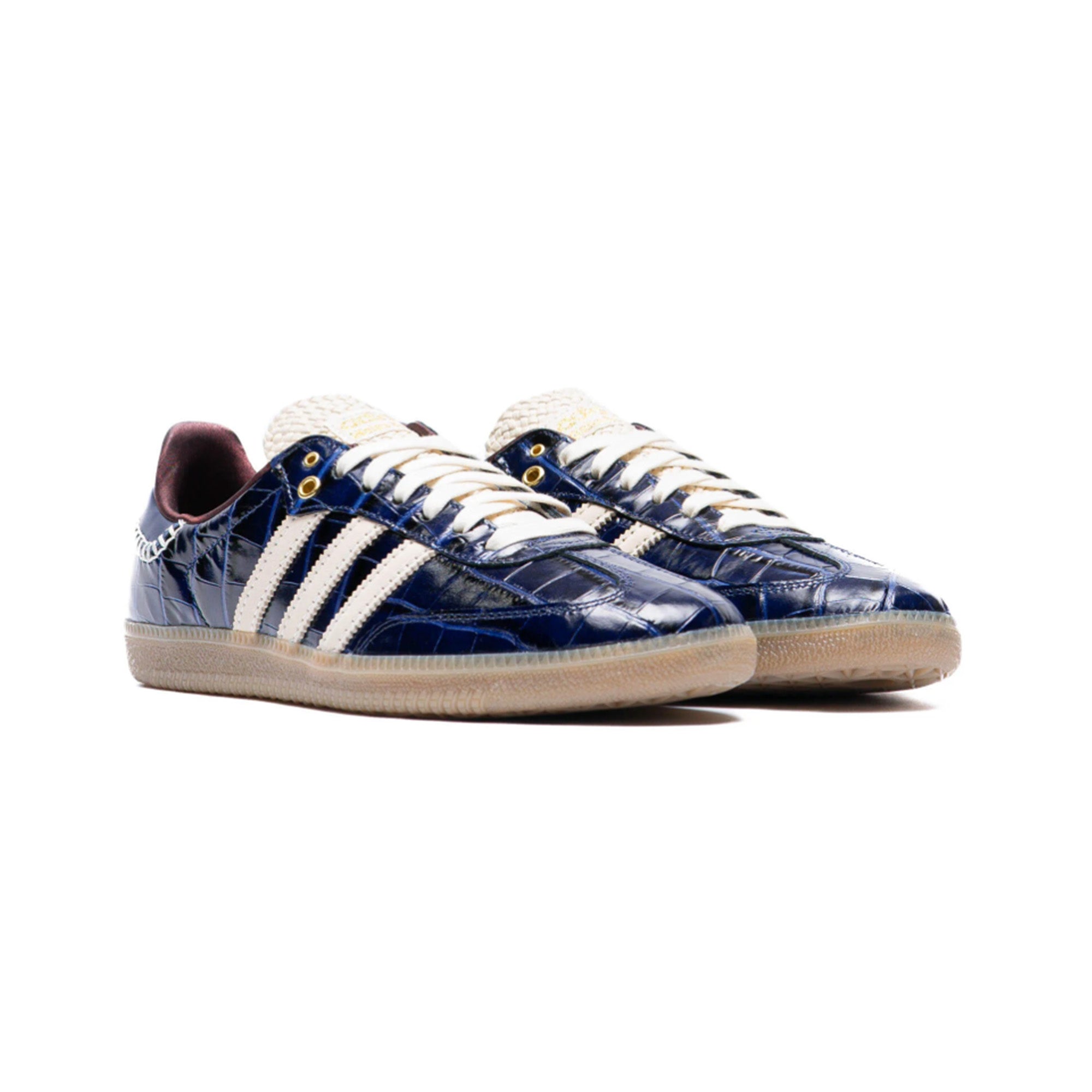 Adidas Samba Wales Bonner 'Navy Croc' Sneakers 2024 - Premium Leather Unisex Shoes for Men & Women - Perfect for Casual Wear, Street Style & Everyday Comfort