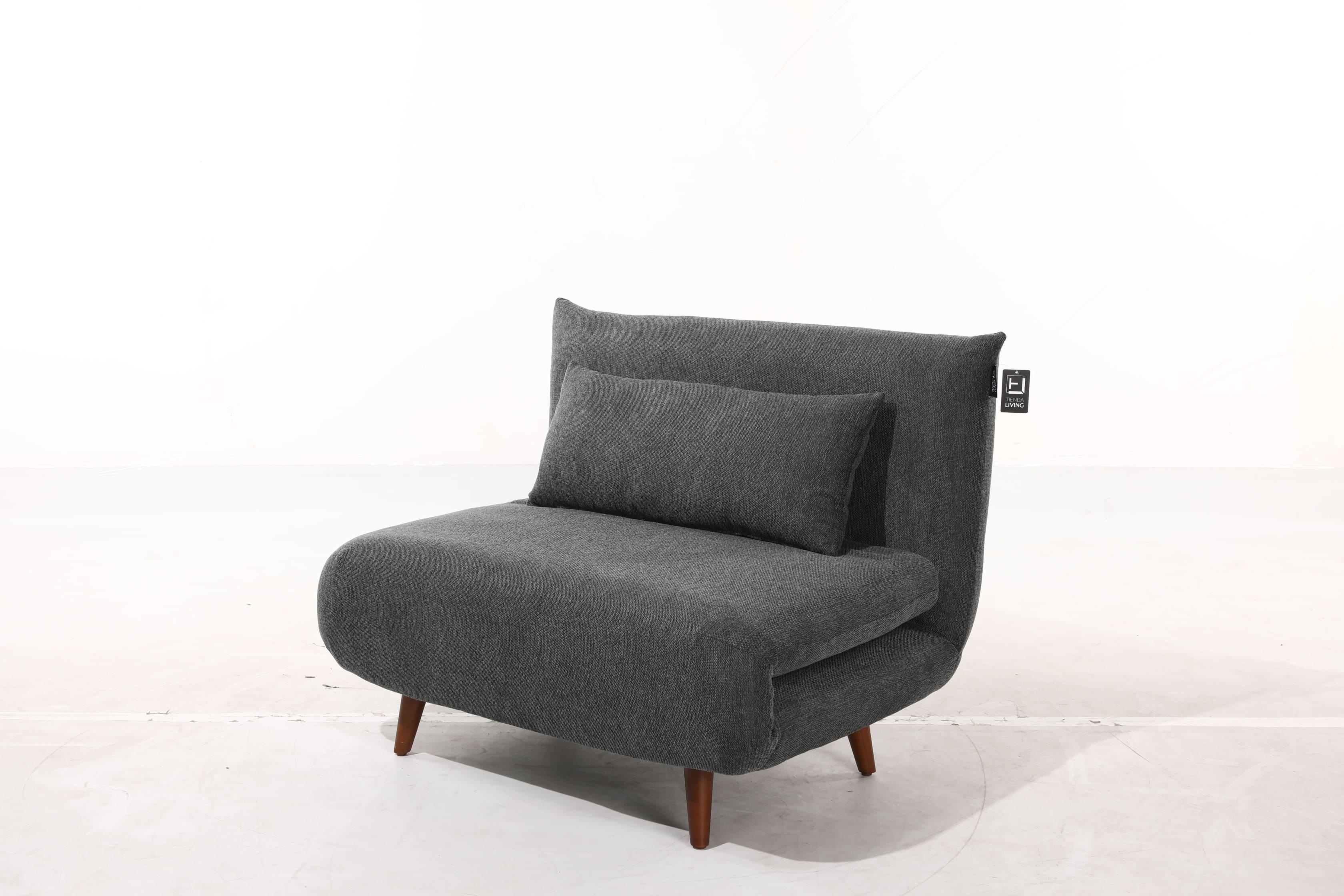 Element 1-Piece Sleeper Sofa Bed - Convertible Futon Couch for Small Spaces, Living Room & Guest Room (Grey)