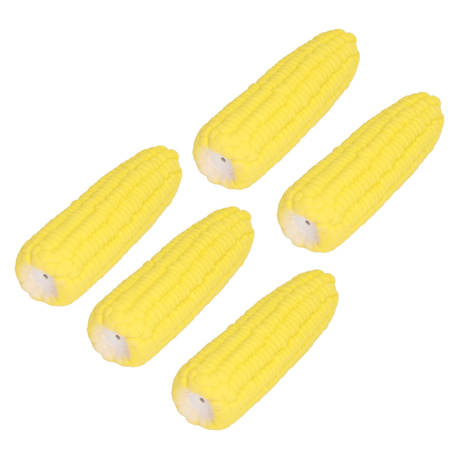 Natural Latex Puppy Teething Chew Toys - 5 Pack Soft Corn-Shaped Chew Toys with Squeaker for Medium Dogs | Soothing Gum Relief for Teething Puppies, Interactive Playtime & Dental Health