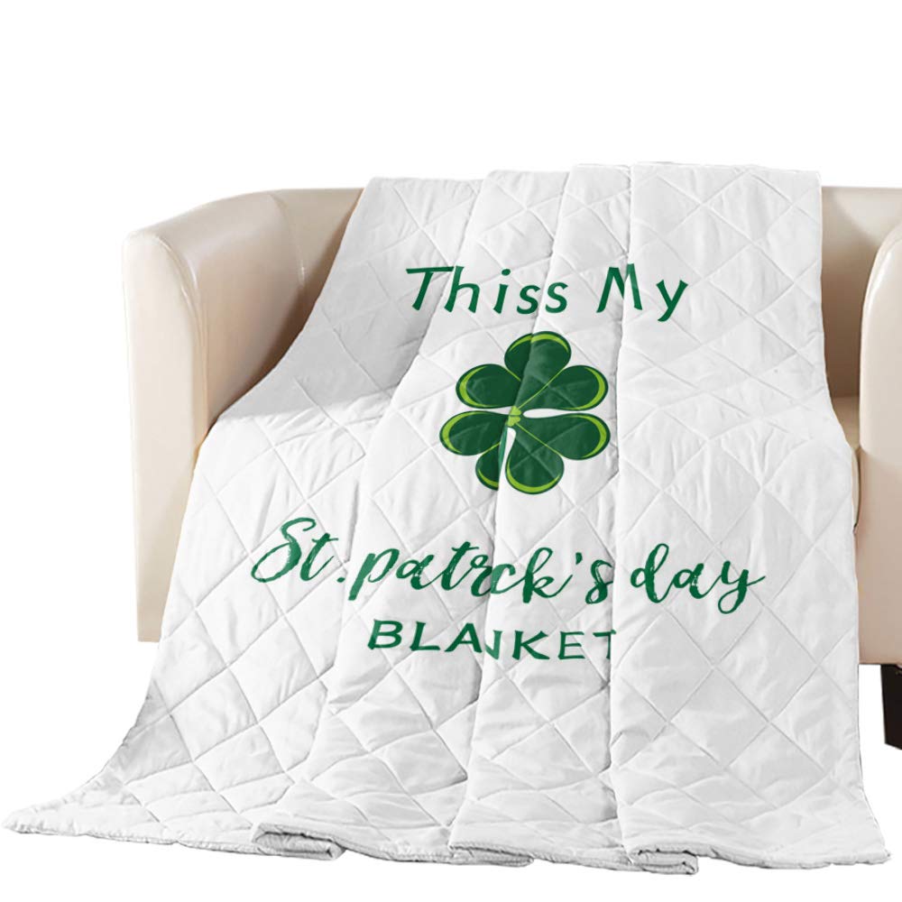 LEO BON Quilted Throw Blanket - Soft Cozy Microfiber All-Season Bedding (64x88 Inches) for Bed, Couch & Sofa | Perfect for St. Patrick's Day Gifts, Home Decor & Cozy Nights