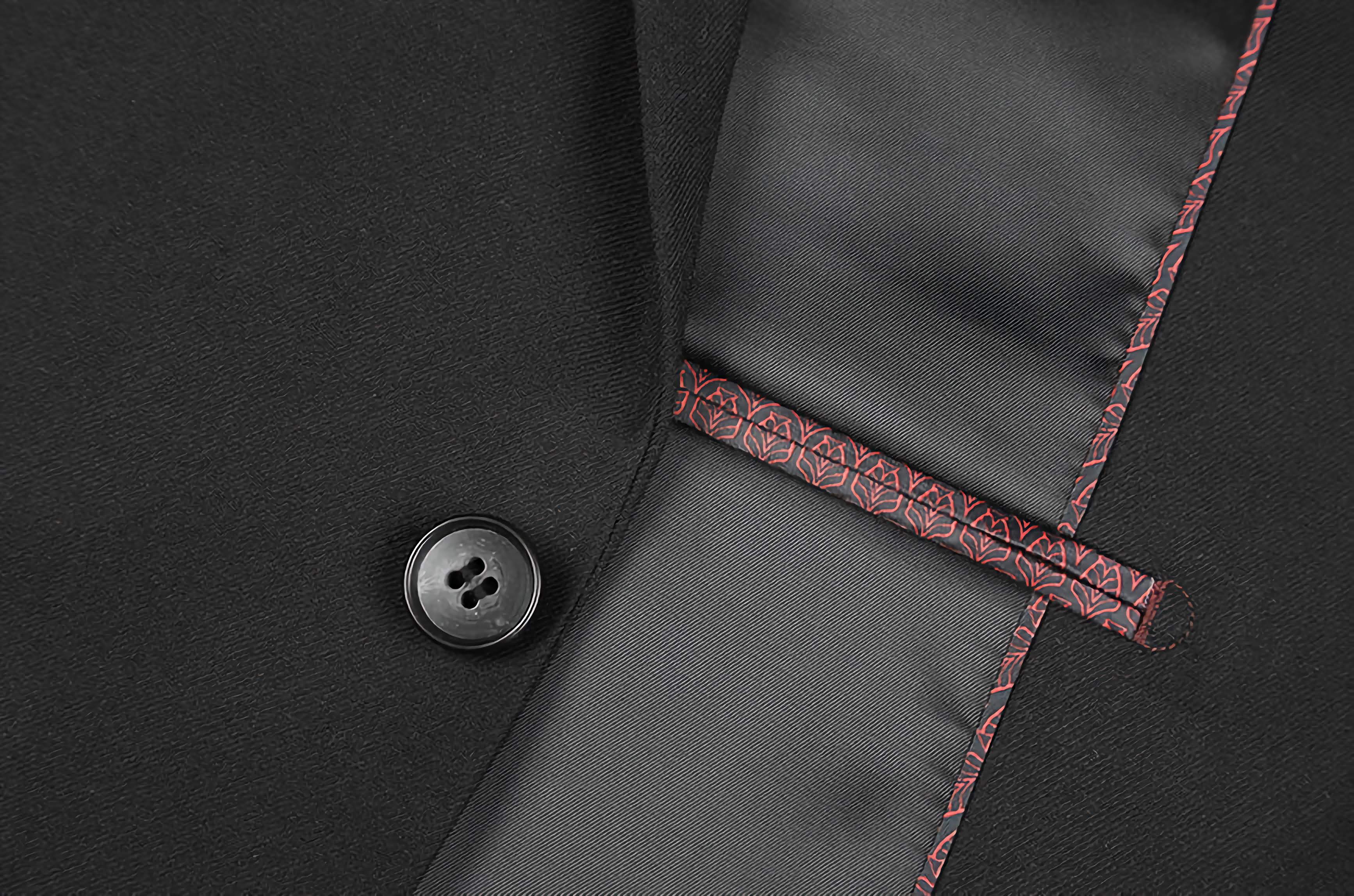 Performance Stretch Suit 2 Piece Slim Fit Men's Business Formal Wear in Black - Perfect for Office Meetings, Weddings & Professional Events