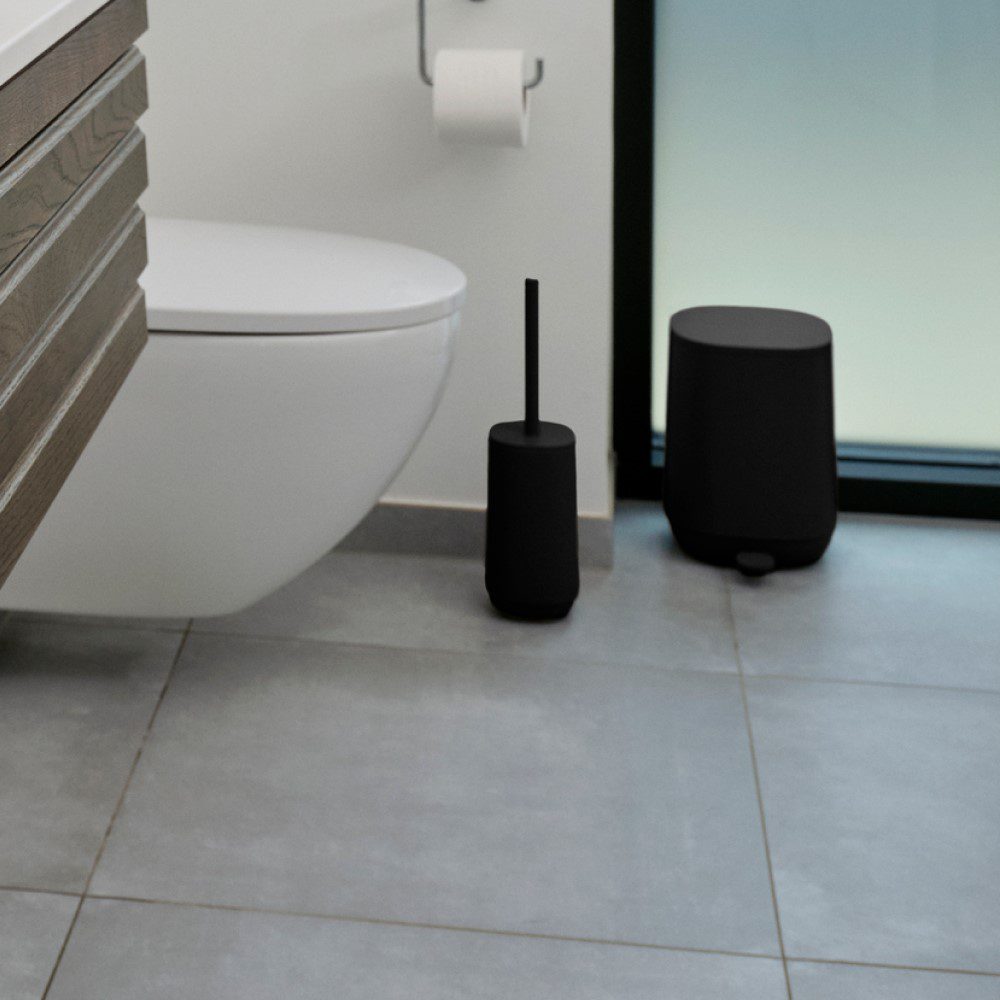 ZONE DENMARK Nova One Toilet Brush - Black | Durable Bathroom Cleaning Tool for Home & Office Use