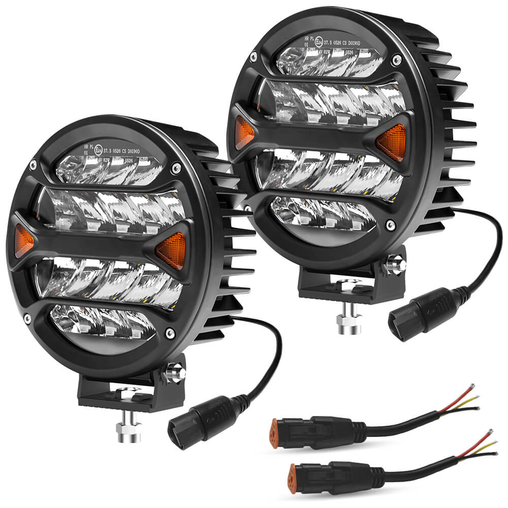 240W 7-Inch 24000LM Offroad LED Light Bar for Jeep, Truck, SUV, Pickup - High-Intensity Driving Lights for Bumper, Roof, or Grill Mounting - Perfect for Off-Roading, Night Driving, and Adventure