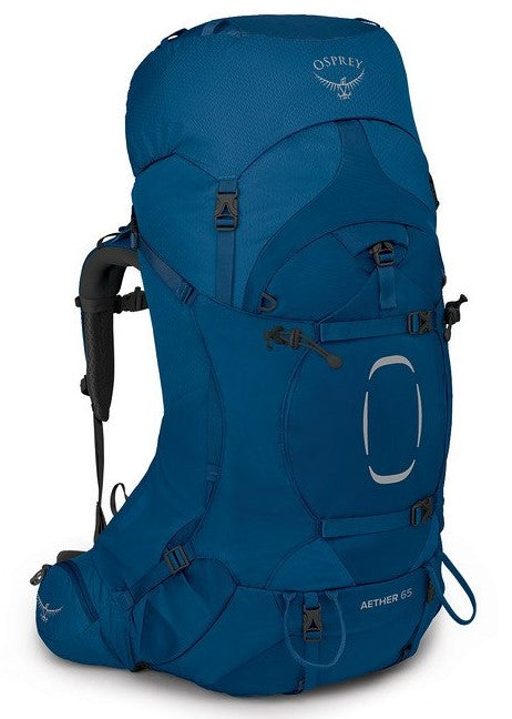 Aether 65 S/M Backpack - Deep Water Blue - Perfect for Hiking, Travel & Outdoor Adventures