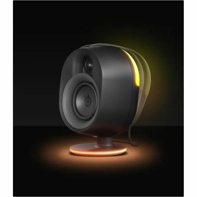 SteelSeries Arena 7 RGB 2.1 Gaming Speakers with Powerful Bass & Subwoofer | Bluetooth PC/PS5/Mobile Speakers | Perfect for Gaming Setup, Home Theater & Music Listening