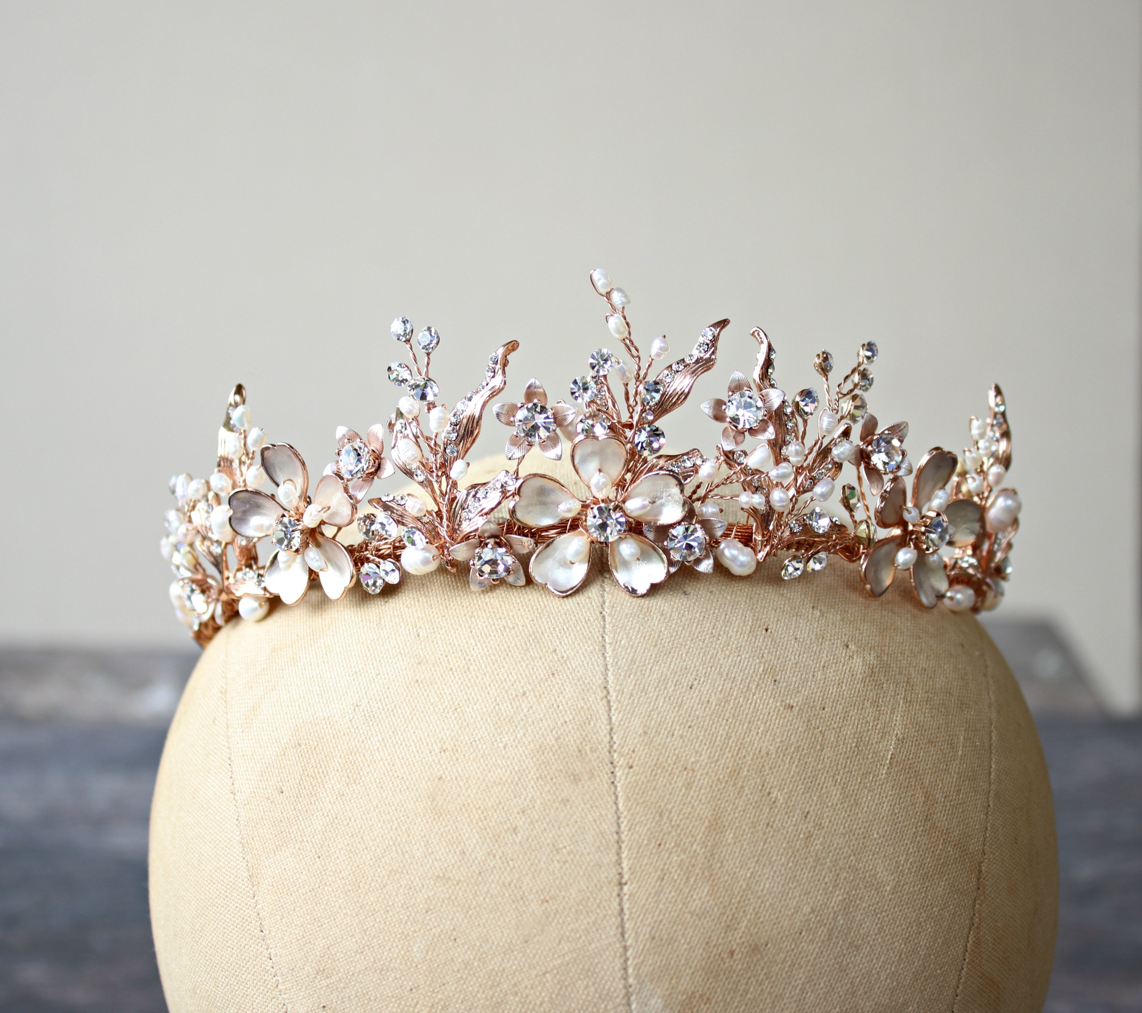GENEVIEVE Genuine Citrine, Blue Topaz & Amethyst Briolettes Tiara Crown - Elegant Bridal Headpiece for Weddings, Prom & Special Occasions