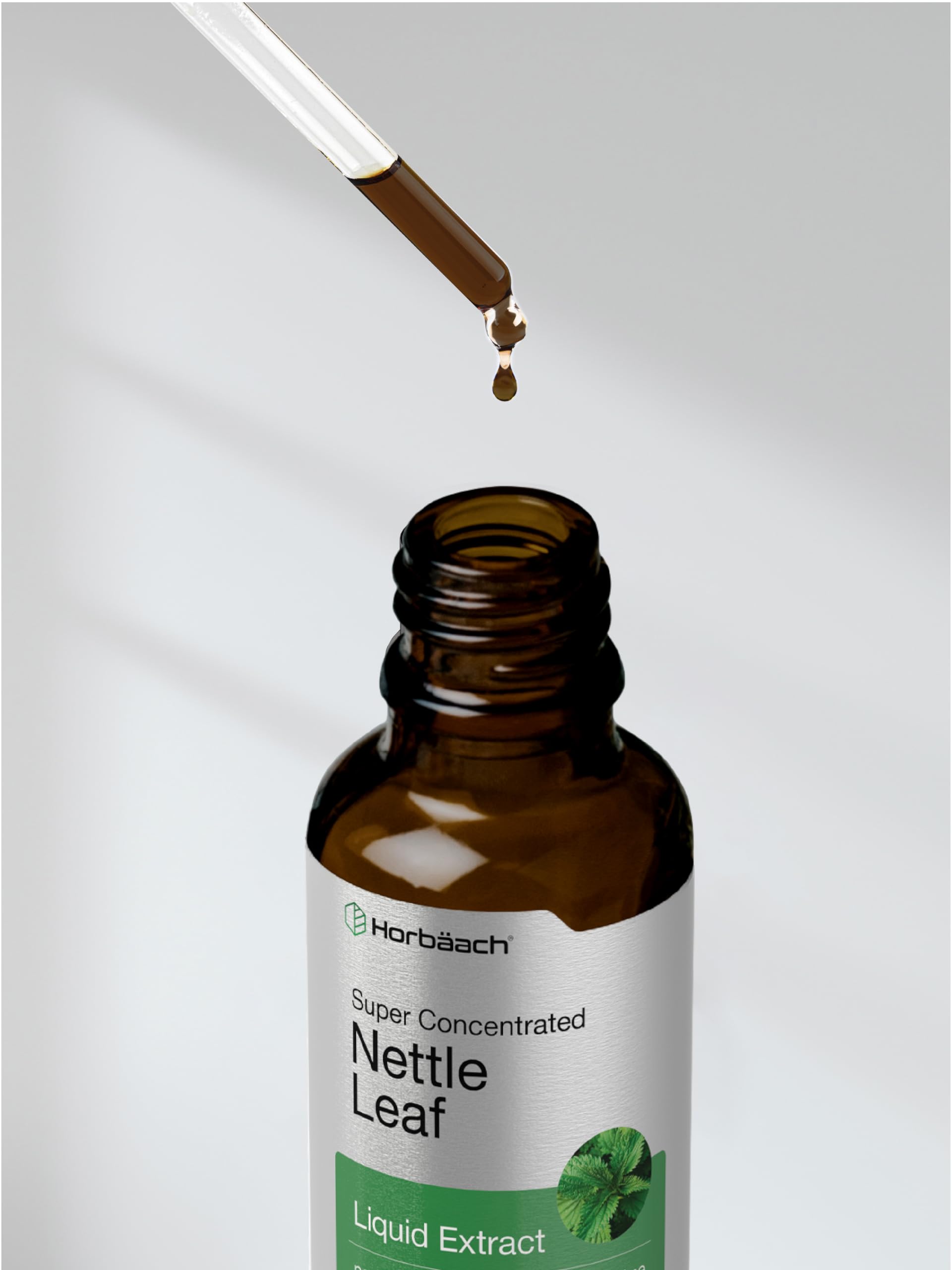Horbäach Nettle Leaf Extract Drops 2 fl oz | Alcohol-Free Vegetarian Liquid Supplement | Non-GMO, Gluten-Free Herbal Tincture | Supports Immune & Urinary Health | Perfect for Daily Wellness & Natural Detox
