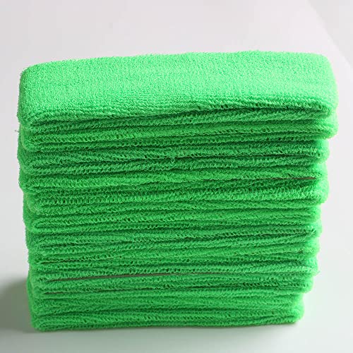 12pcs x green cotton sweatband headbands