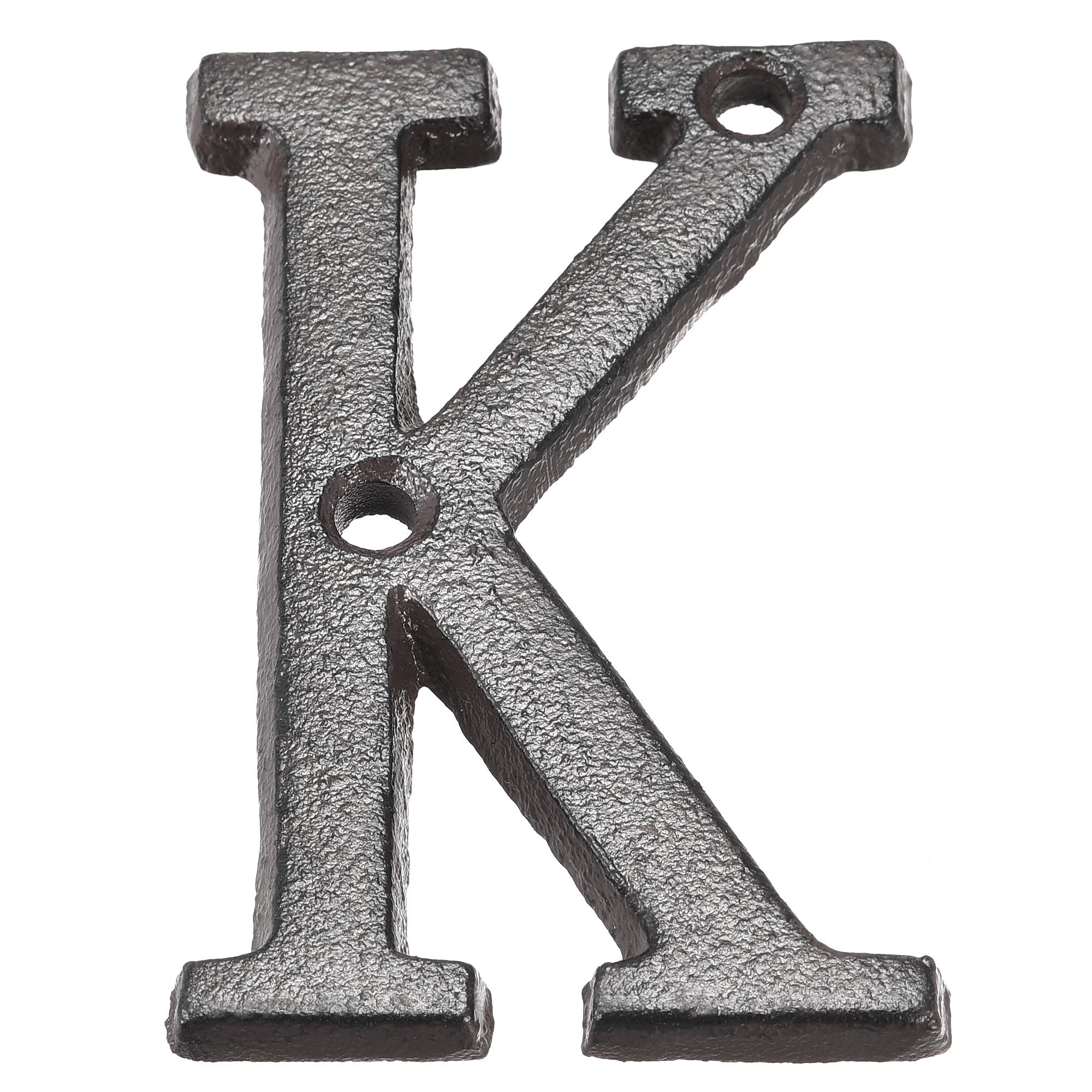 3 Inch Cast Iron Letter K - House Letter for Home, Hotel, Mailbox Address Sign - Durable Metal Wall Decor for Outdoor & Indoor Use