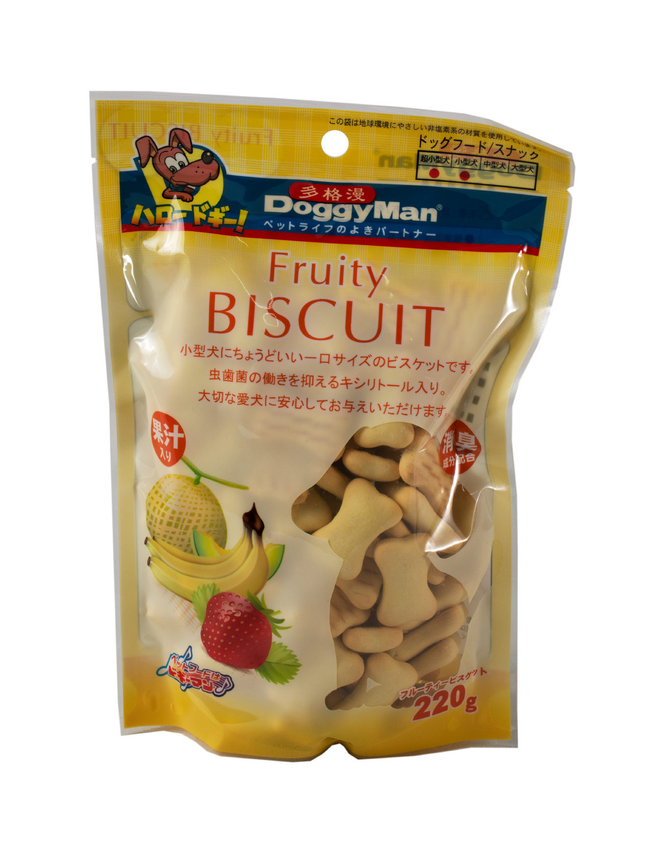 Premium Banana Flavor Dog Treats by DoggyMan - 220g Fruity Biscuit for Training & Rewards - Healthy Natural Snacks for Small & Large Dogs - Perfect for Outdoor Adventures & Daily Bonding