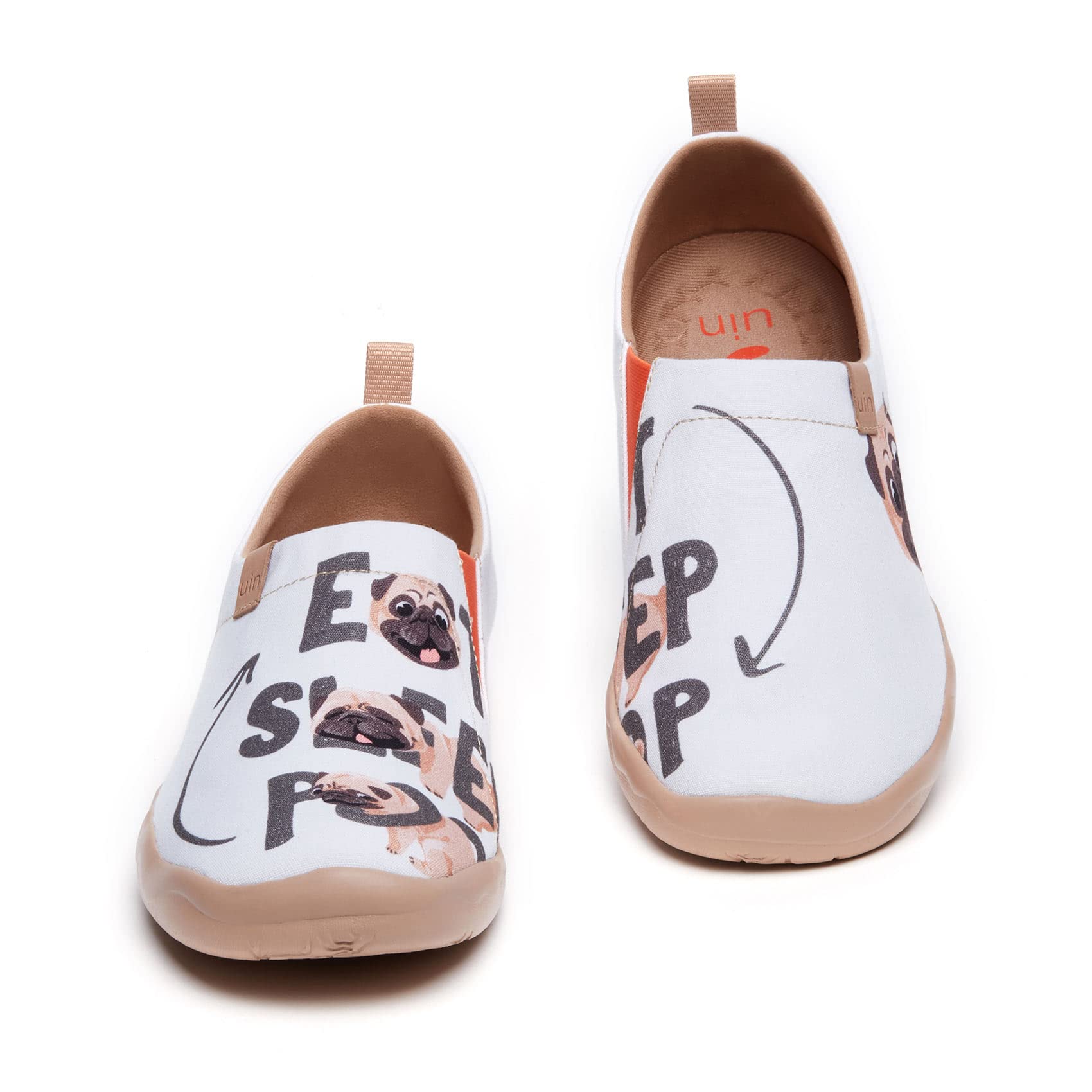 UIN Women's Lightweight Slip-On Canvas Loafers - Artistic Hand-Painted Travel Shoes for Casual Wear | Comfortable Fashion Sneakers Size 5.5 | Perfect for Walking, Travel & Everyday Use