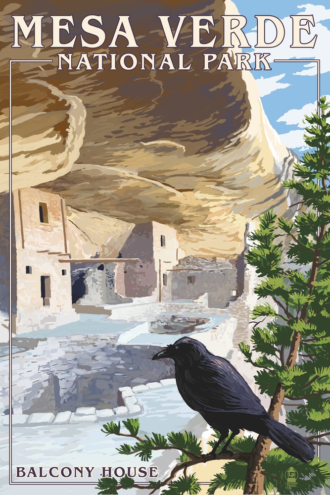 Balcony House at Mesa Verde National Park Colorado - 9x12 Wall Art Print for Home Decor | Perfect for Living Room, Bedroom & Office