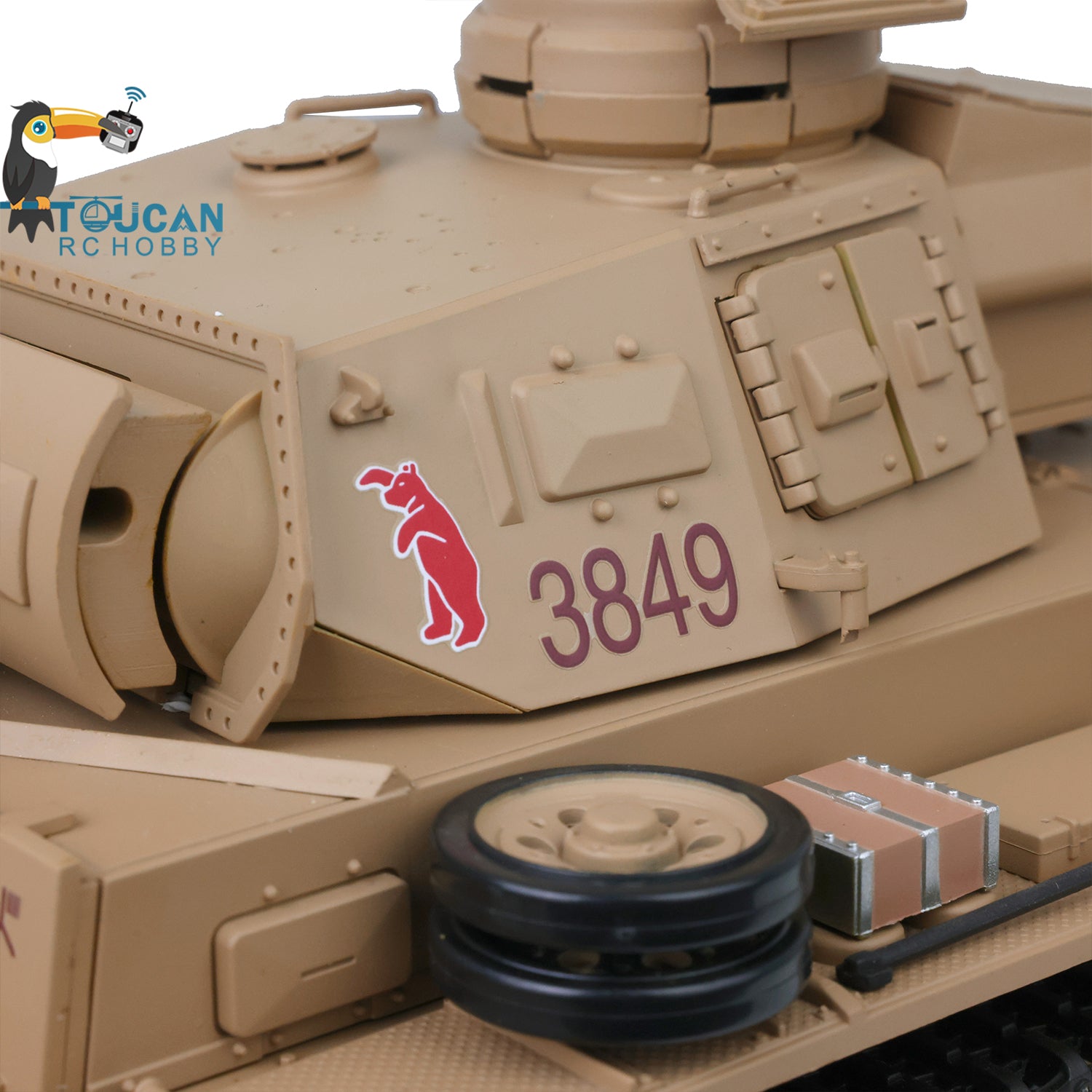 2.4GHz Henglong 1/16 Scale German Panzer III H Remote Control Tank RTR Model - Ready to Run with Battery (US Stock) - Perfect for RC Battle Simulation, Military Collecting & Outdoor Play