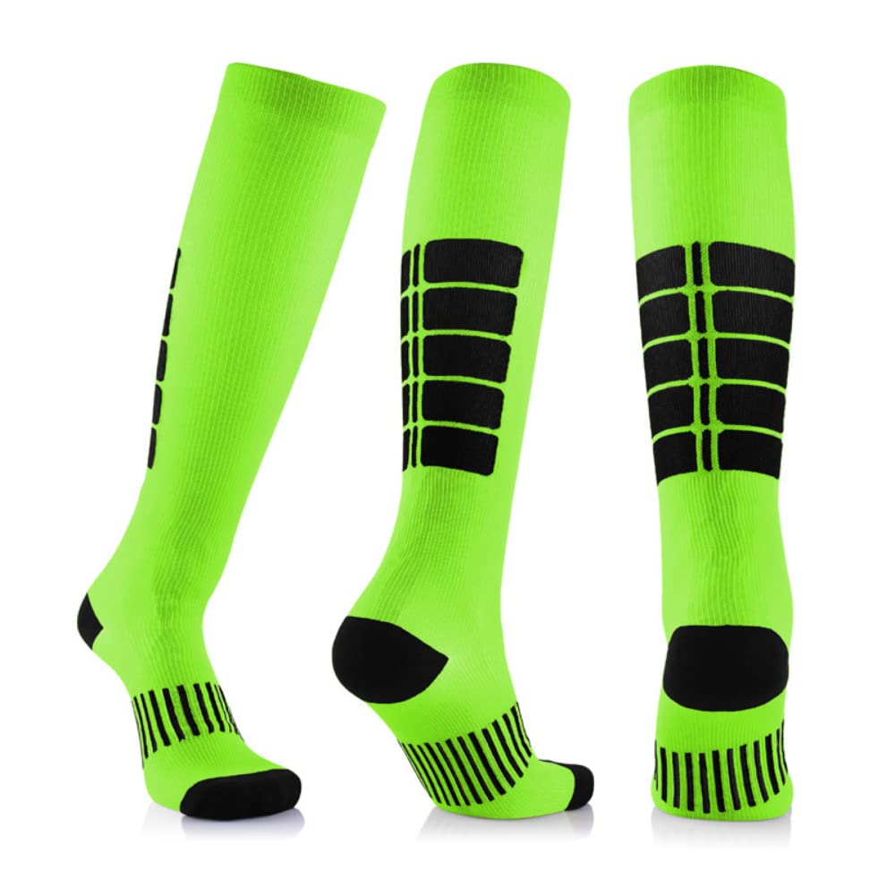 Nigeiyeme 15-25mmHg Compression Socks for Men & Women - Athletic Support Socks for Running, Hiking & Travel - Black Anti-Fatigue Legwear for Sports & Daily Wear