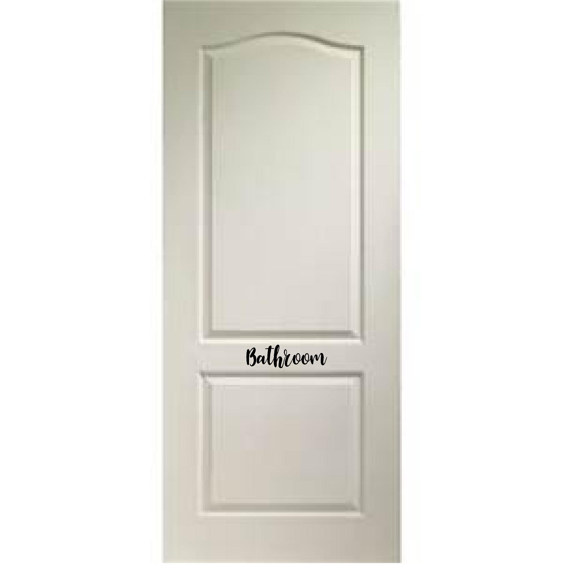 CreativeSignsnDesigns Pantry Restroom Closet Laundry Office Bathroom Door Vinyl Decal - Self-Adhesive Home Decor Sticker for Organization & Labeling (Dark Brown) - Perfect for Home, Office, and Commercial Spaces