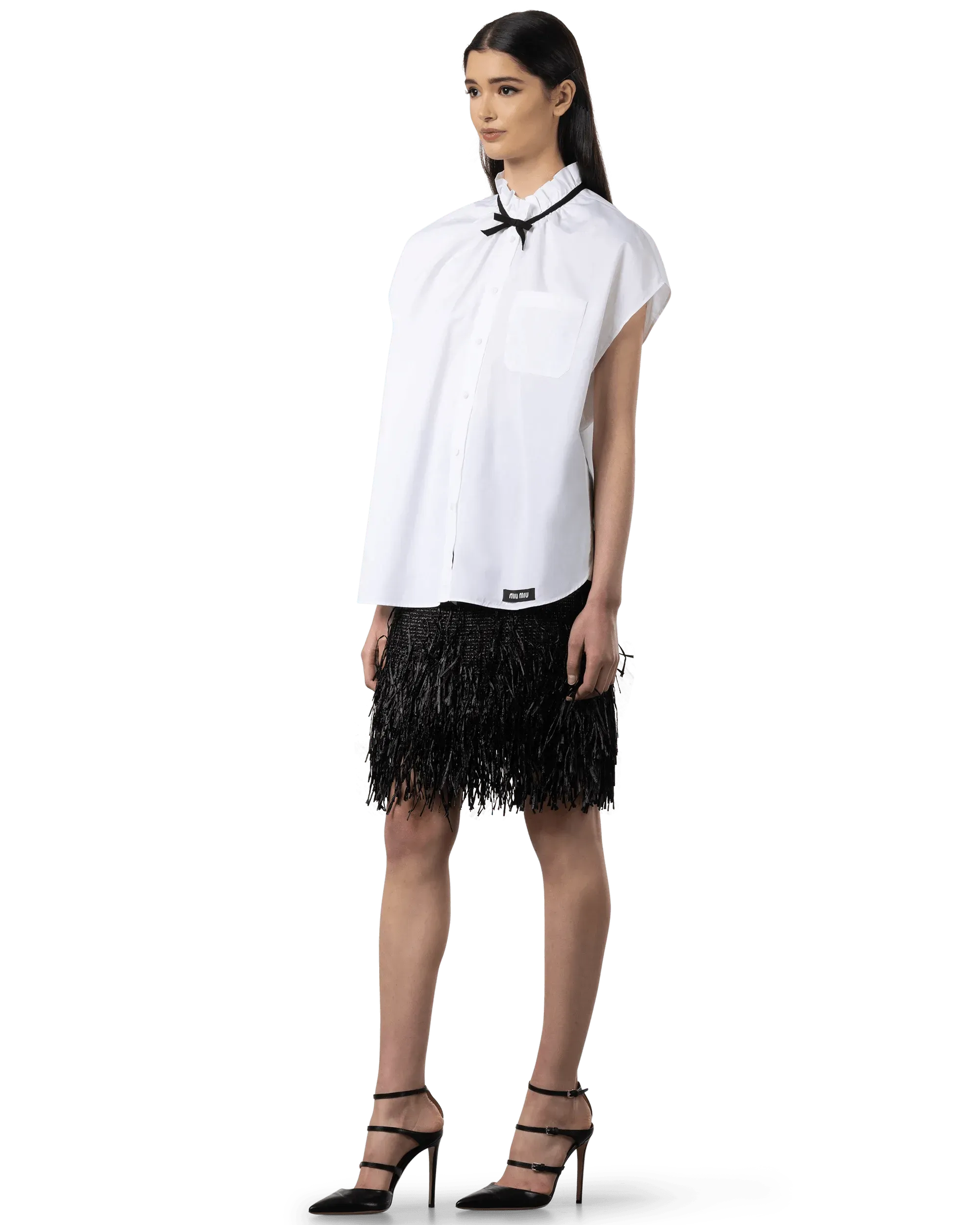 Stylish Bow Detail Poplin Shirt for Women - Elegant Blouse for Office, Party & Casual Wear