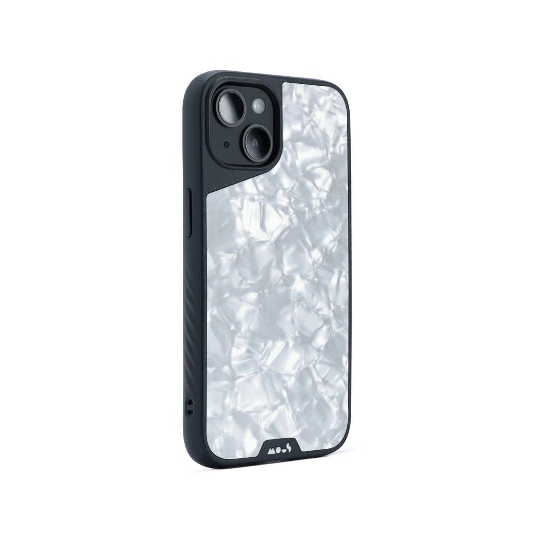 MagSafe Compatible Silver Pearl iPhone Case - Slim Protective Cover for iPhone 13/14 Pro Max with Magnetic Alignment | Perfect for Work, Travel & Everyday Use