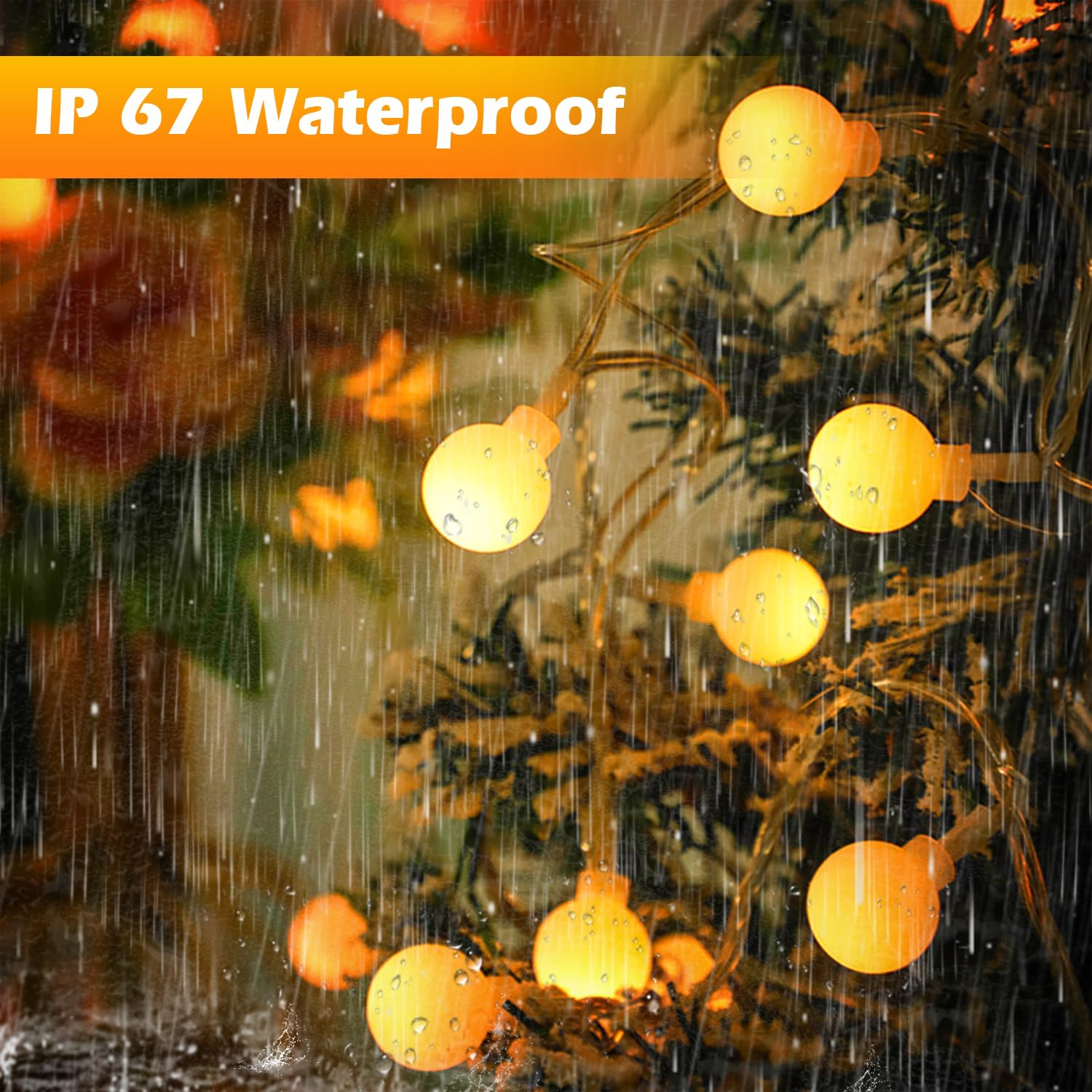 33ft 100 LED Battery Operated Christmas Lights with Remote & Timer - 8 Modes Waterproof Globe String Lights for Indoor Outdoor Decor, Camping, Parties, Weddings, and Holiday Lighting