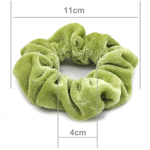 20Pcs Pastel Velvet Hair Scrunchies - Soft Elastic Hair Bands for Women & Girls (20 Colors) - Perfect for Ponytails, Bun Hairstyles & Everyday Hair Accessories